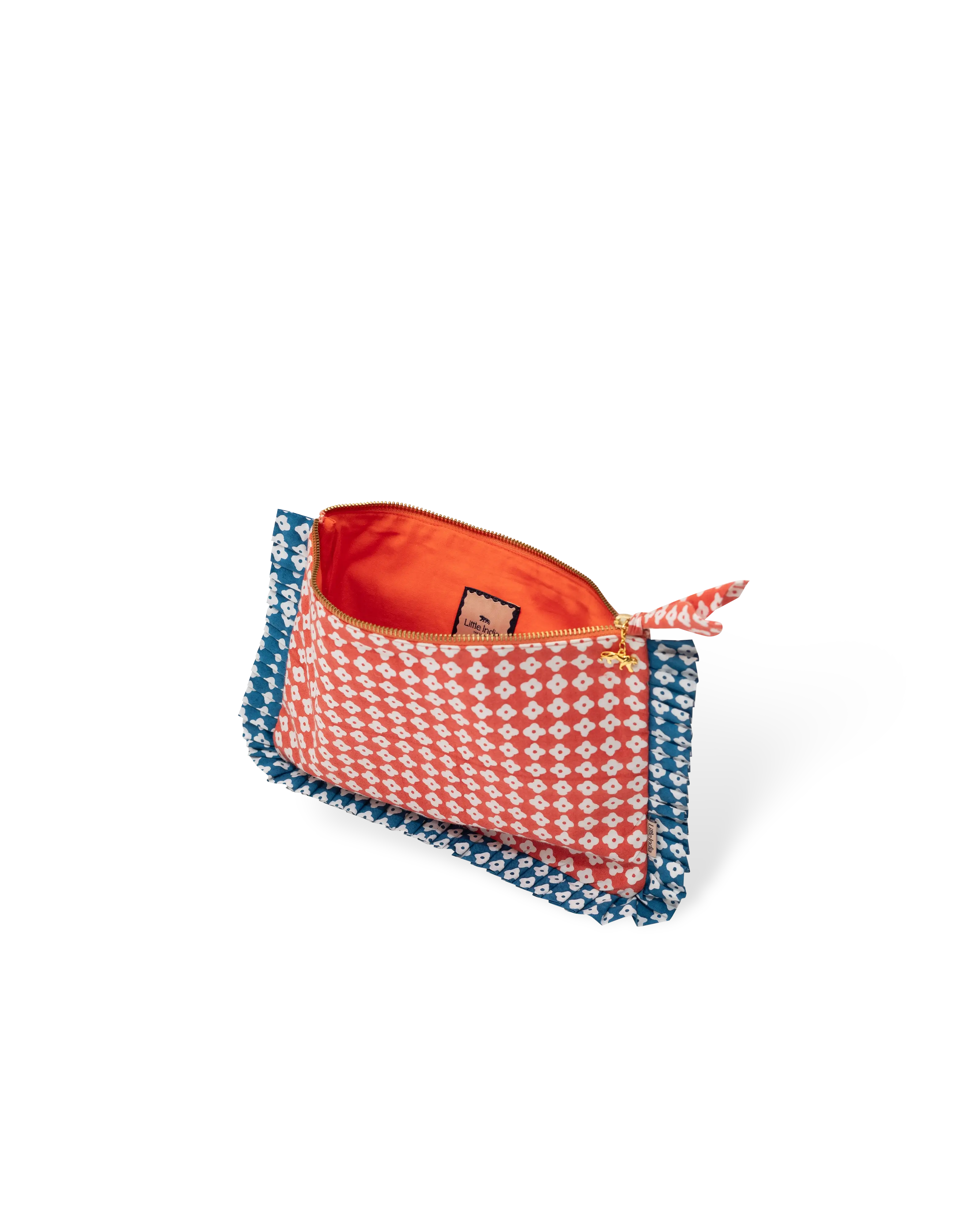 Red Dot Blossom Frill Everyday Pouch