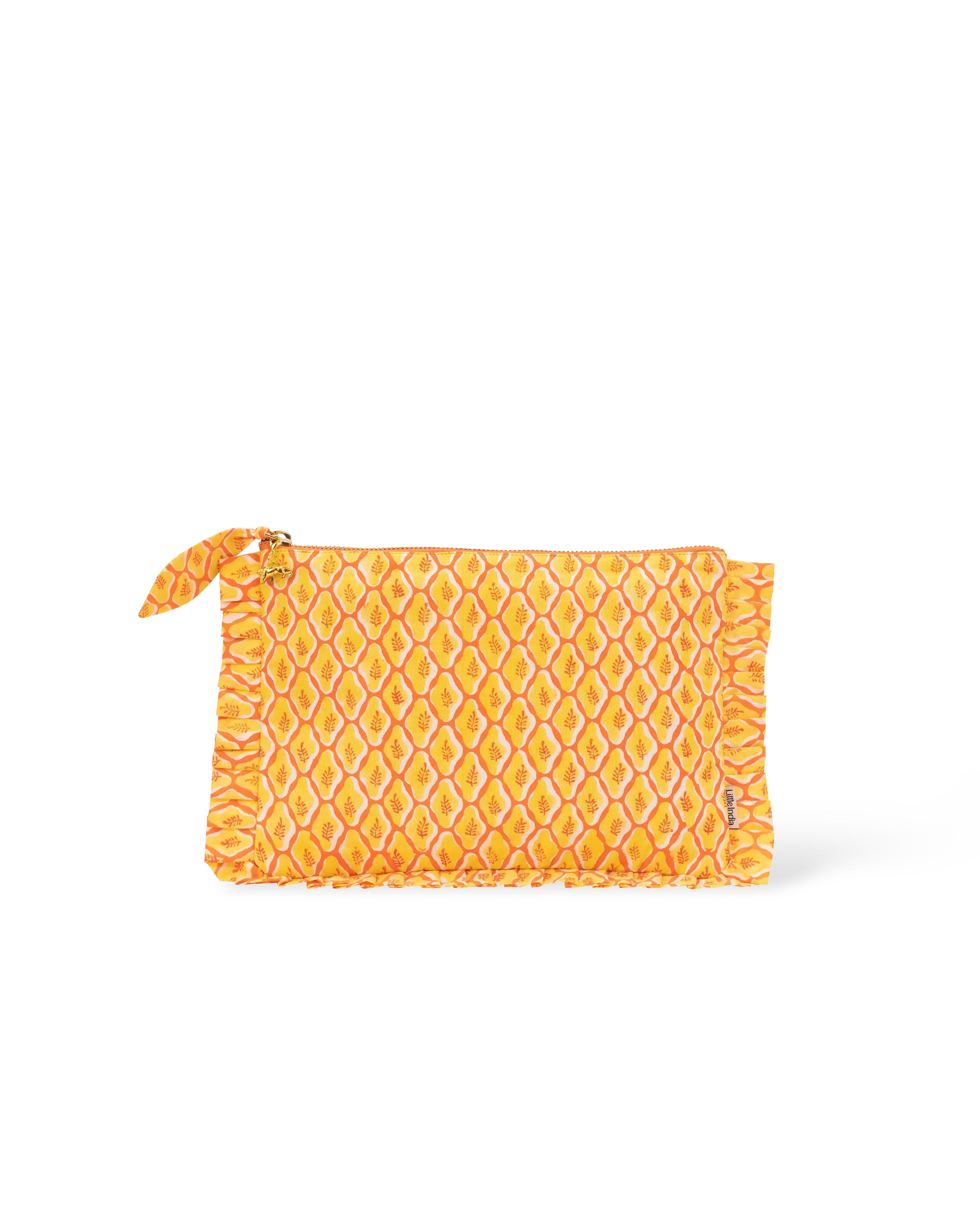 Mustard Buti Frill Everyday Pouch