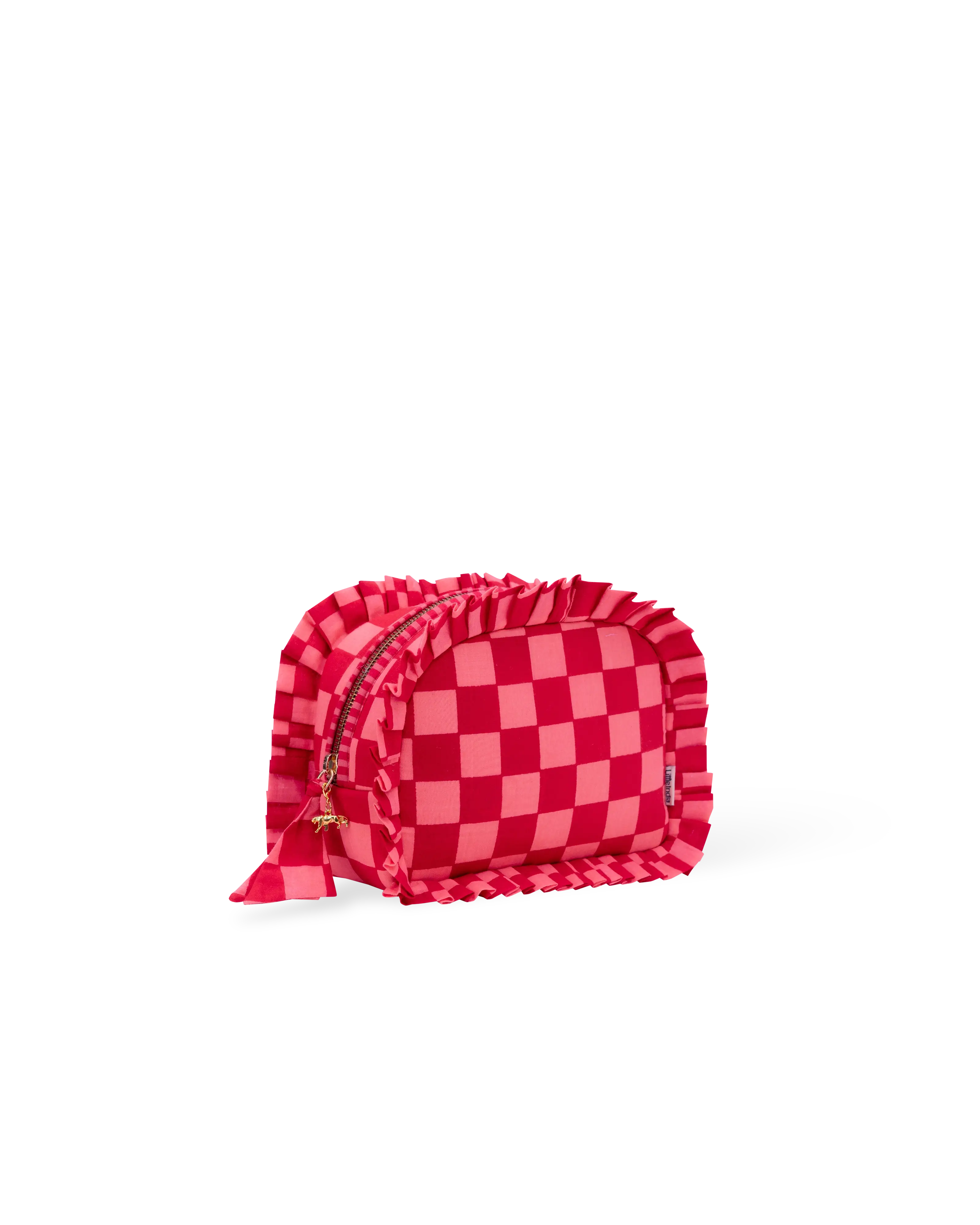 Candy Cheques Frill Makeup Bag