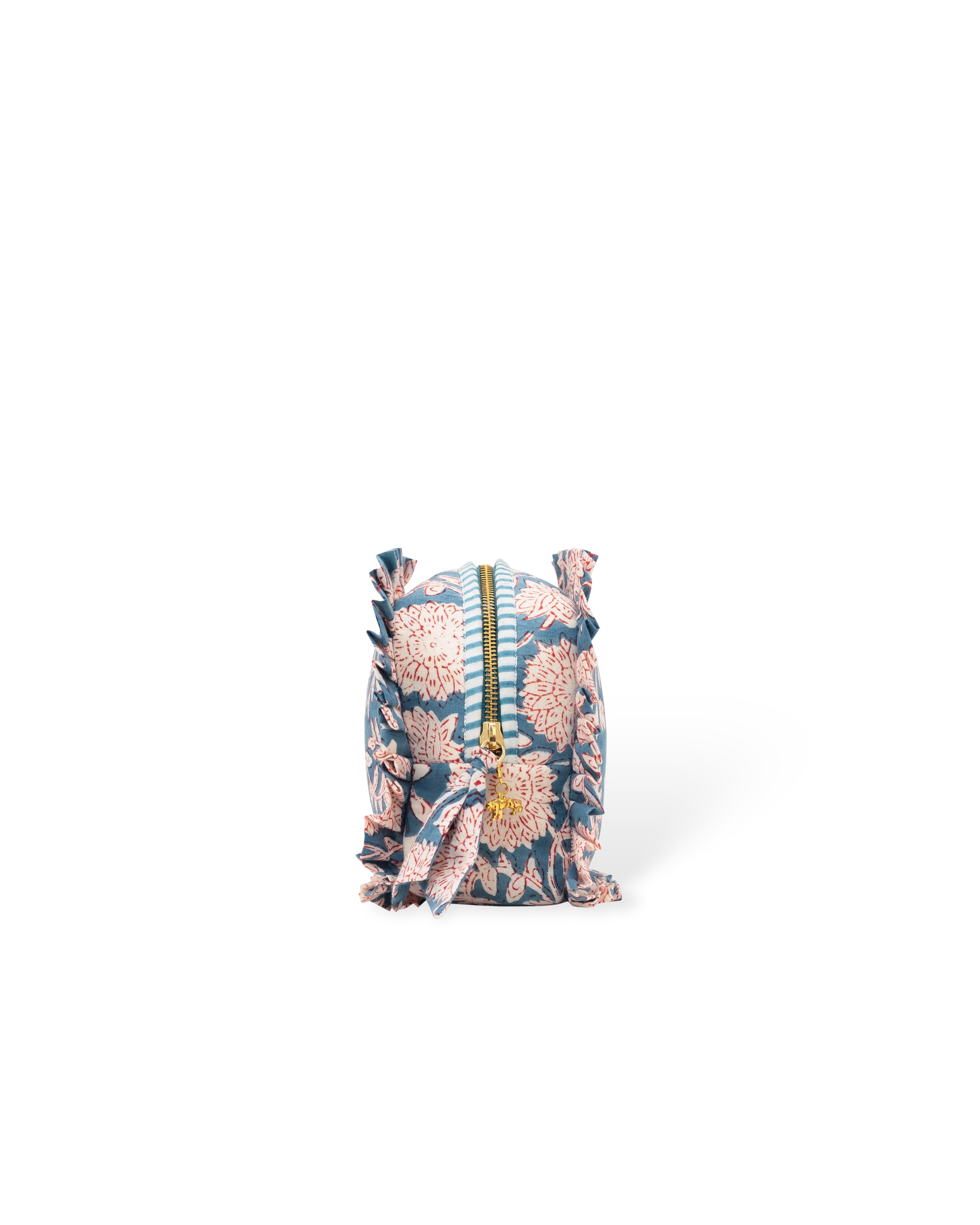 Indigo Bagh Frill Makeup Bag