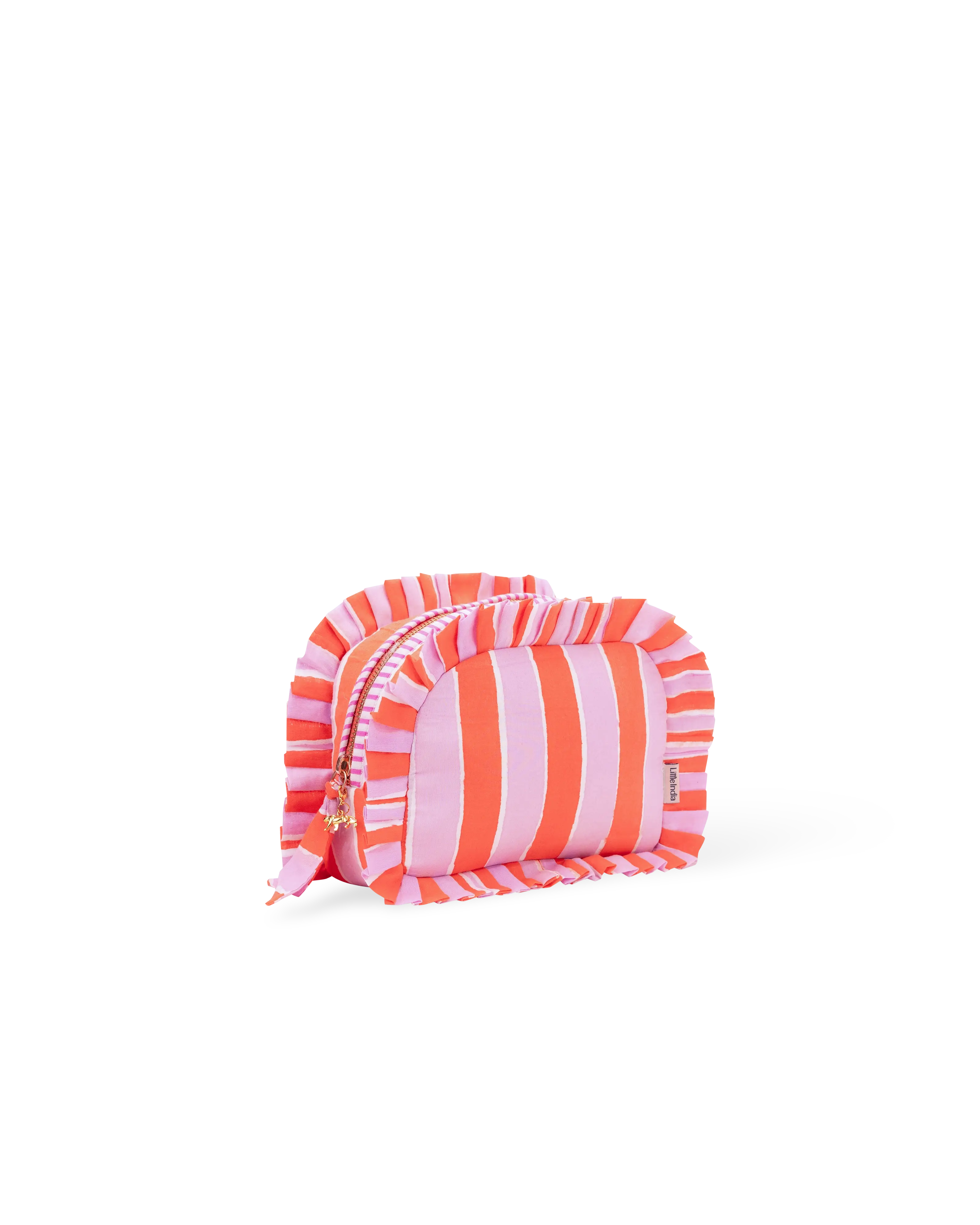 Pushkar Stripes Frill Makeup Bag
