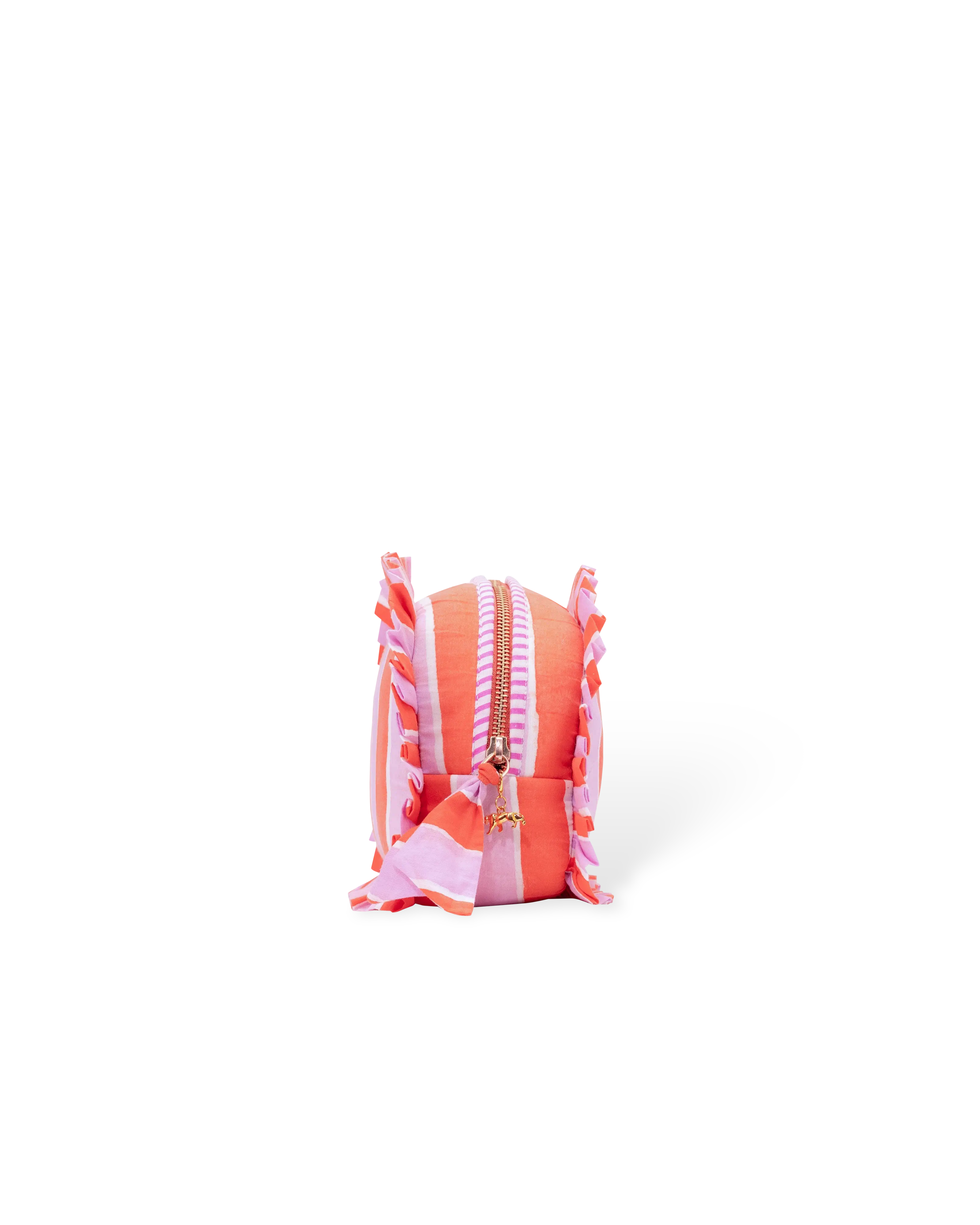 Pushkar Stripes Frill Makeup Bag