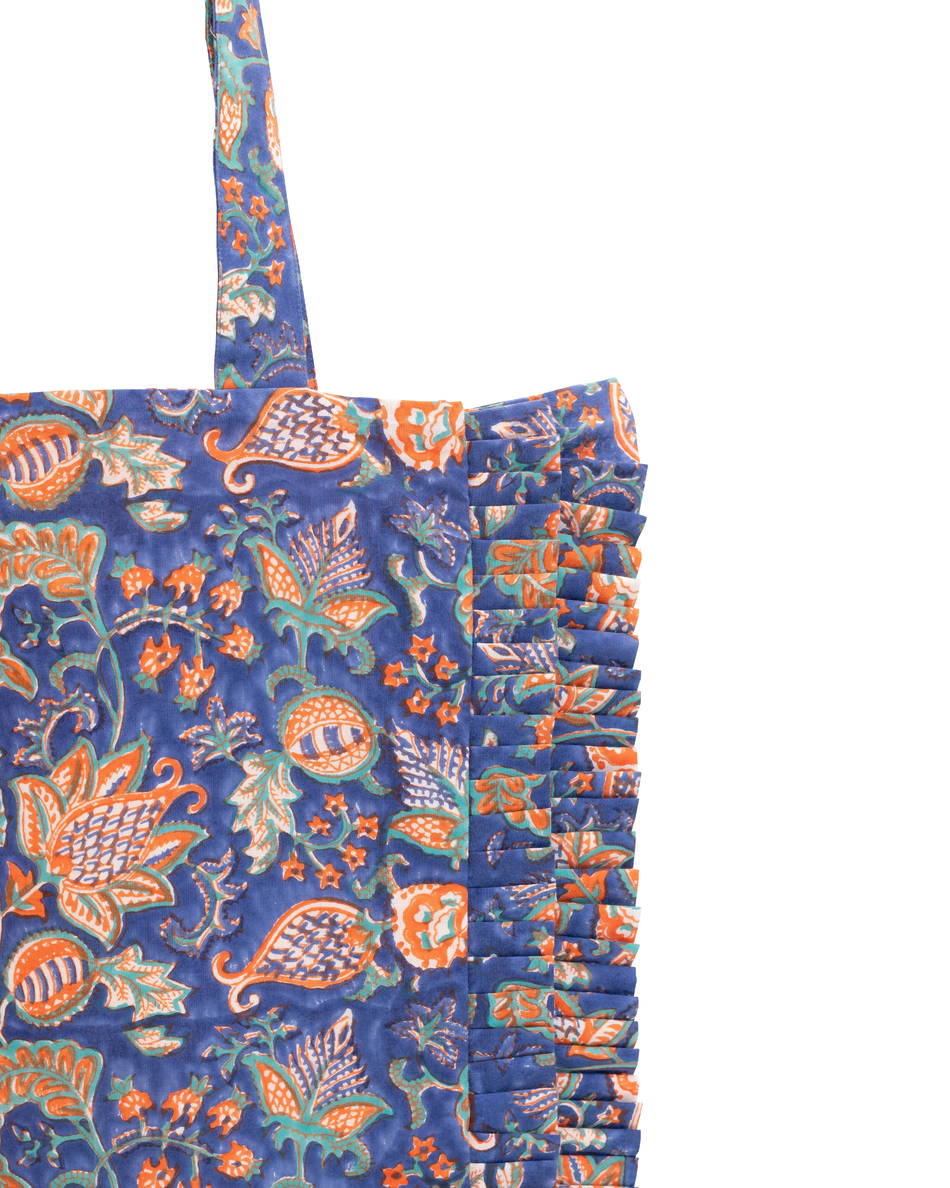 Peacock Garden Frill Tote