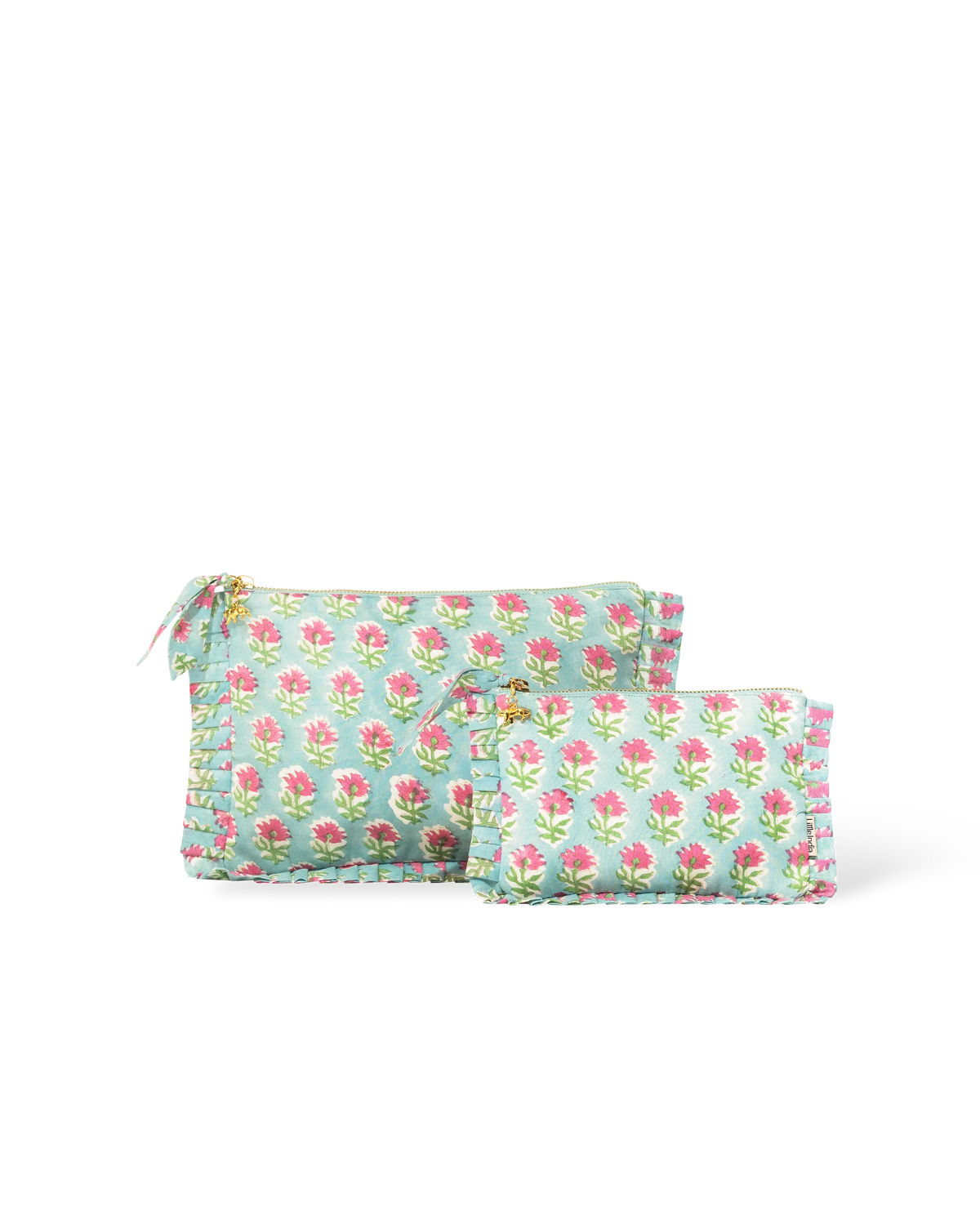 Blue Buta Frill Everyday Pouch