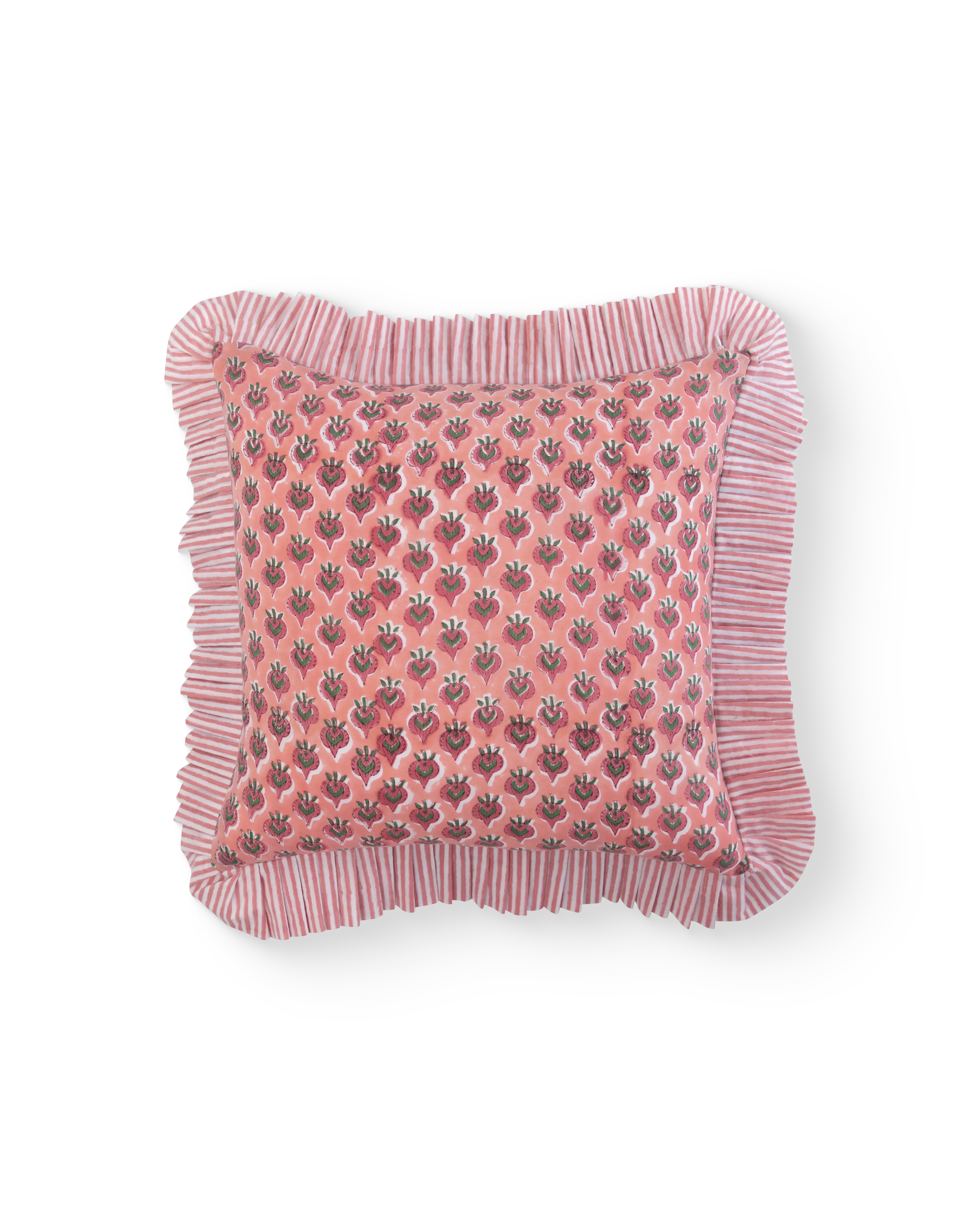 Paan Buti Frill Cushion Cover