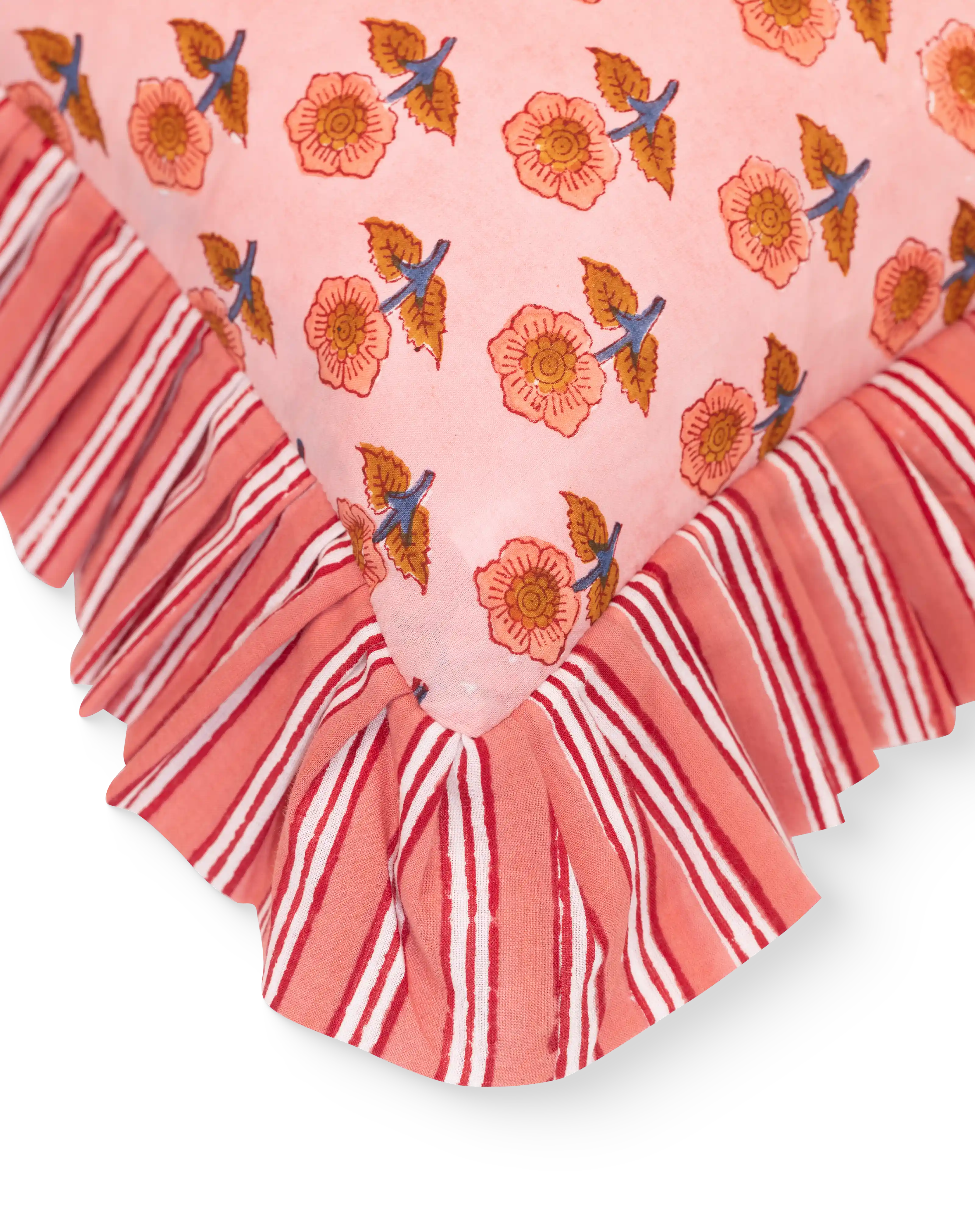 Rosette Buti Frill Cushion Cover
