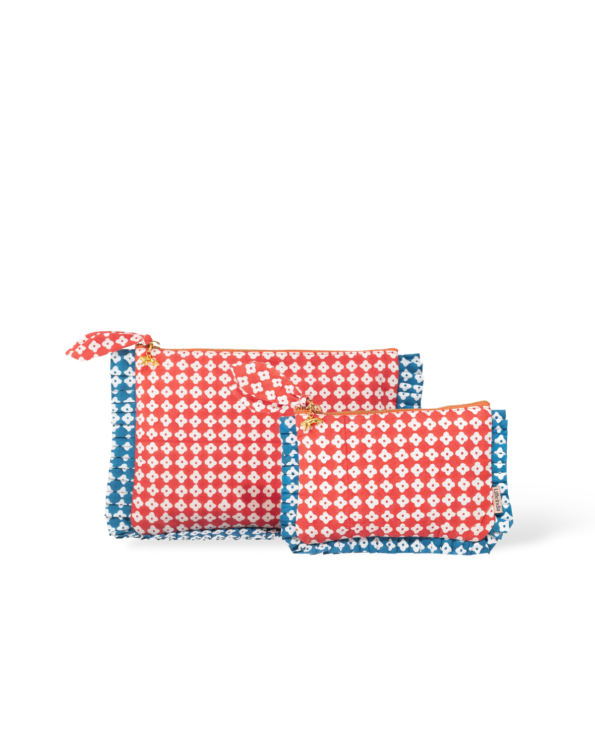 Red Dot Blossom Frill Everyday Pouch