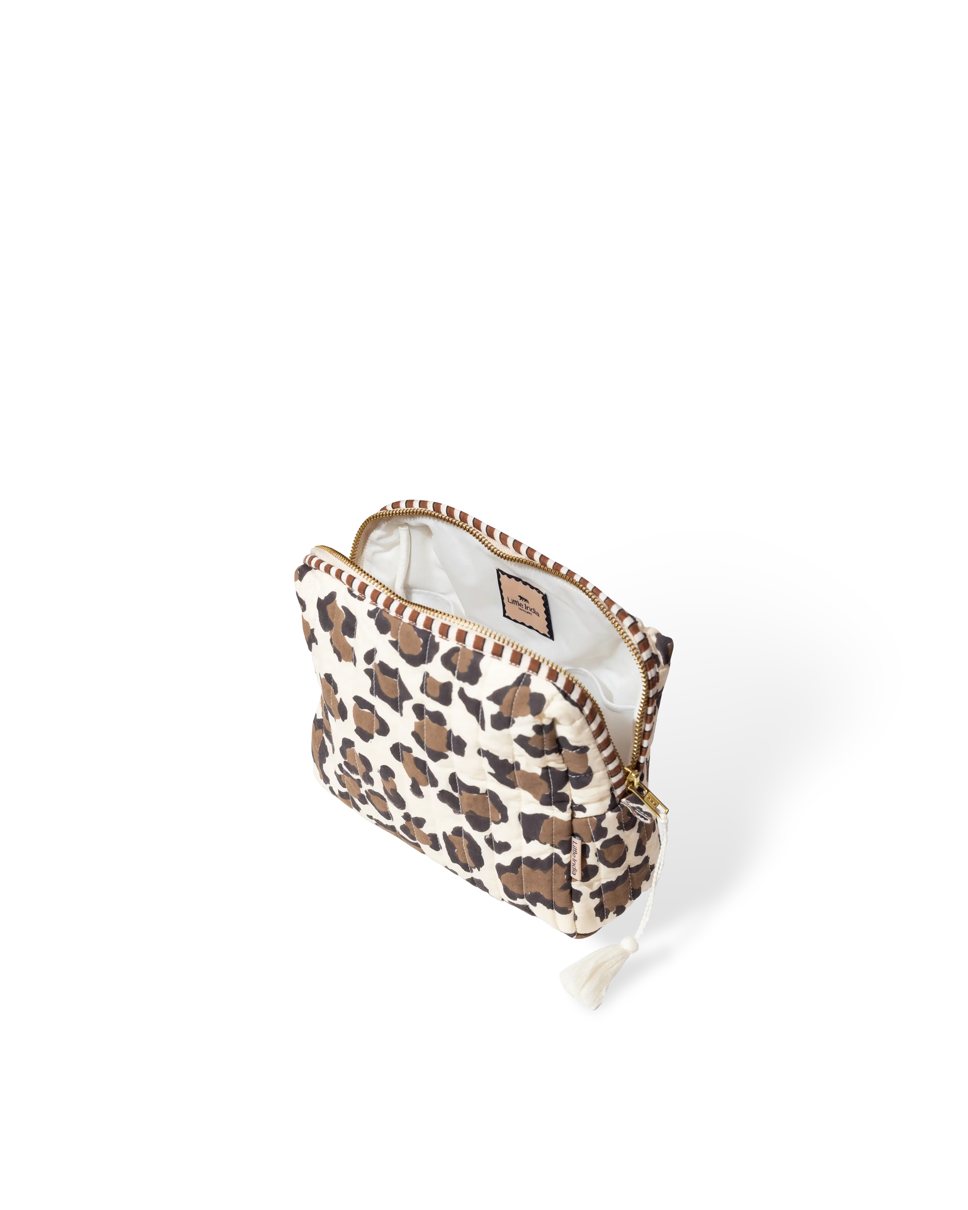 White Leopard Wash Bag