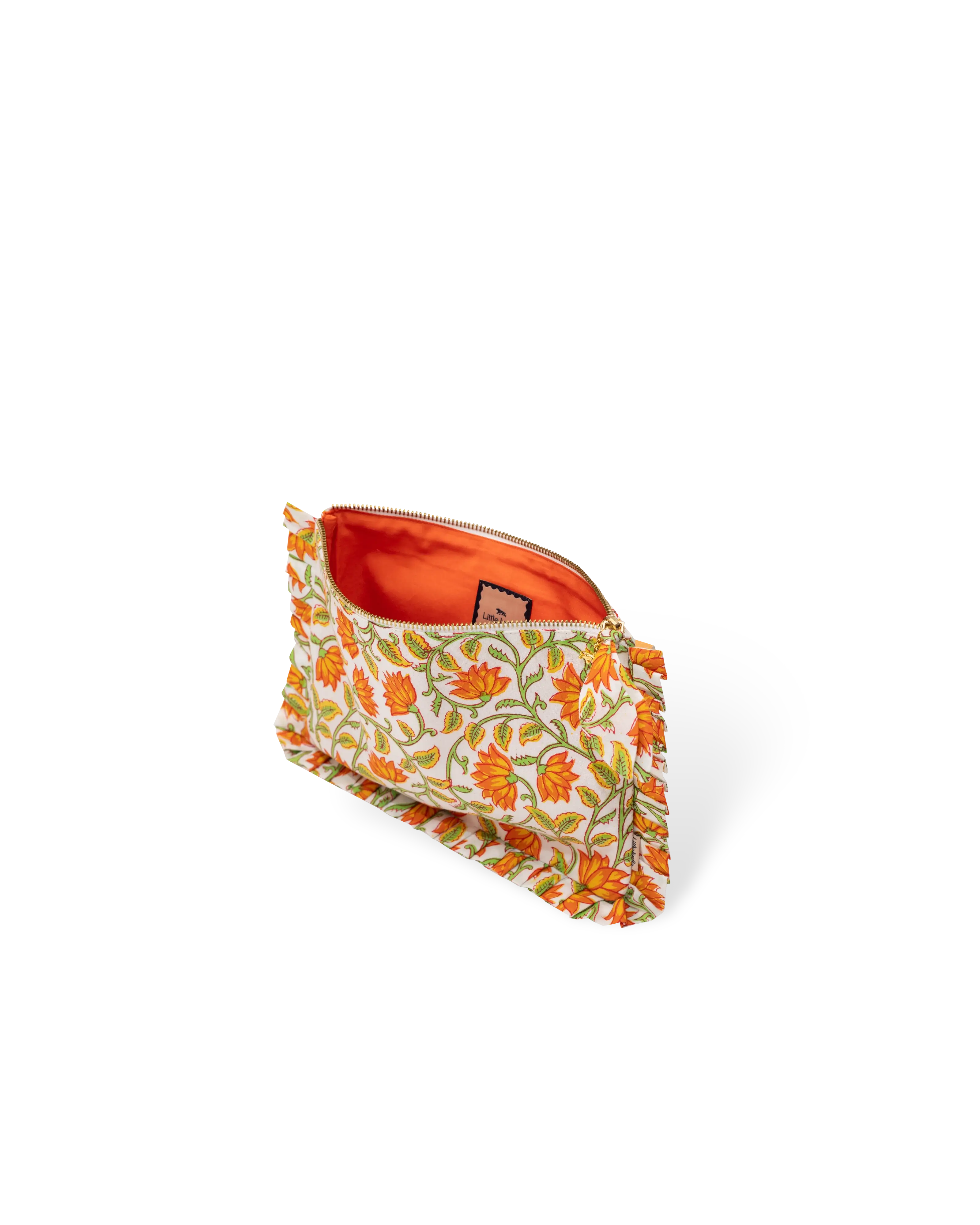 Basanti Bagh Frill Everyday Pouch