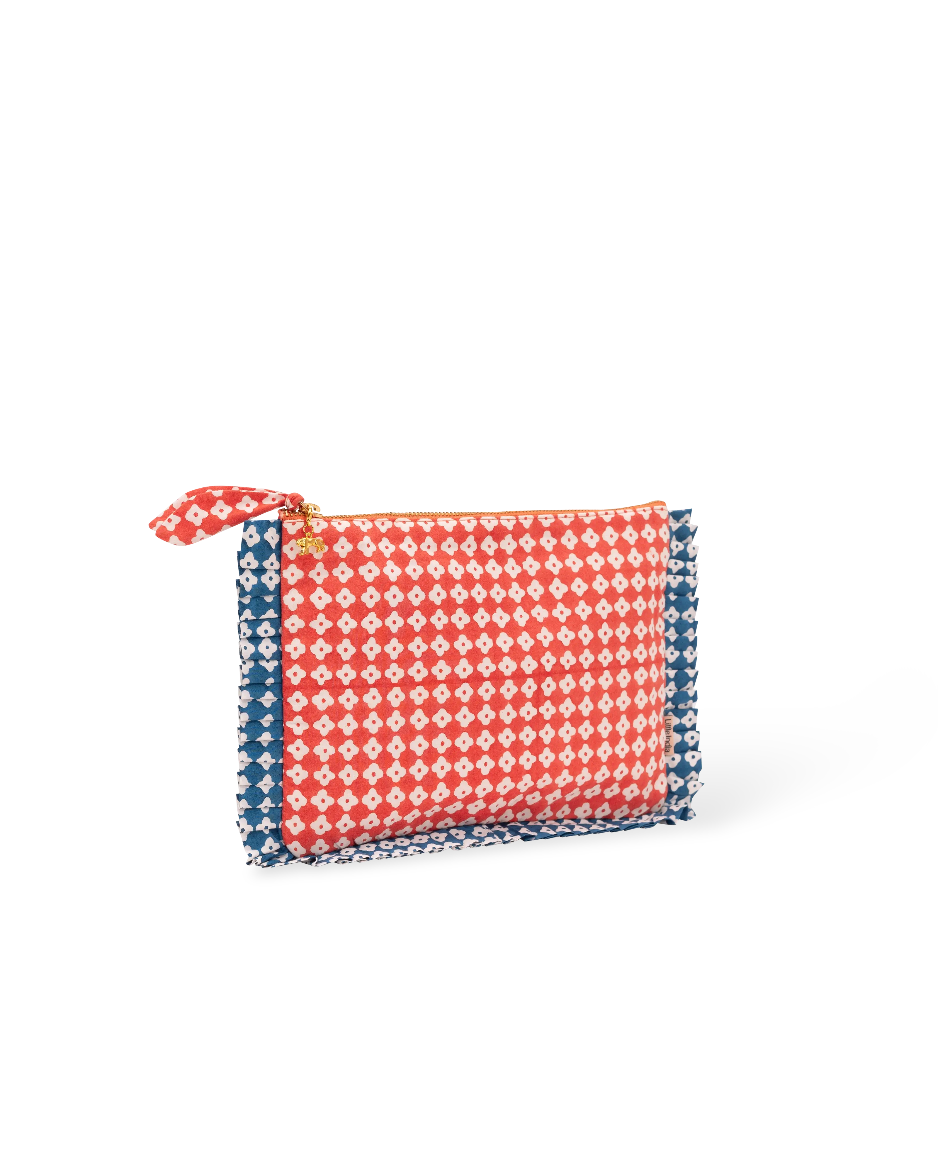 Red Dot Blossom Frill Everyday Pouch