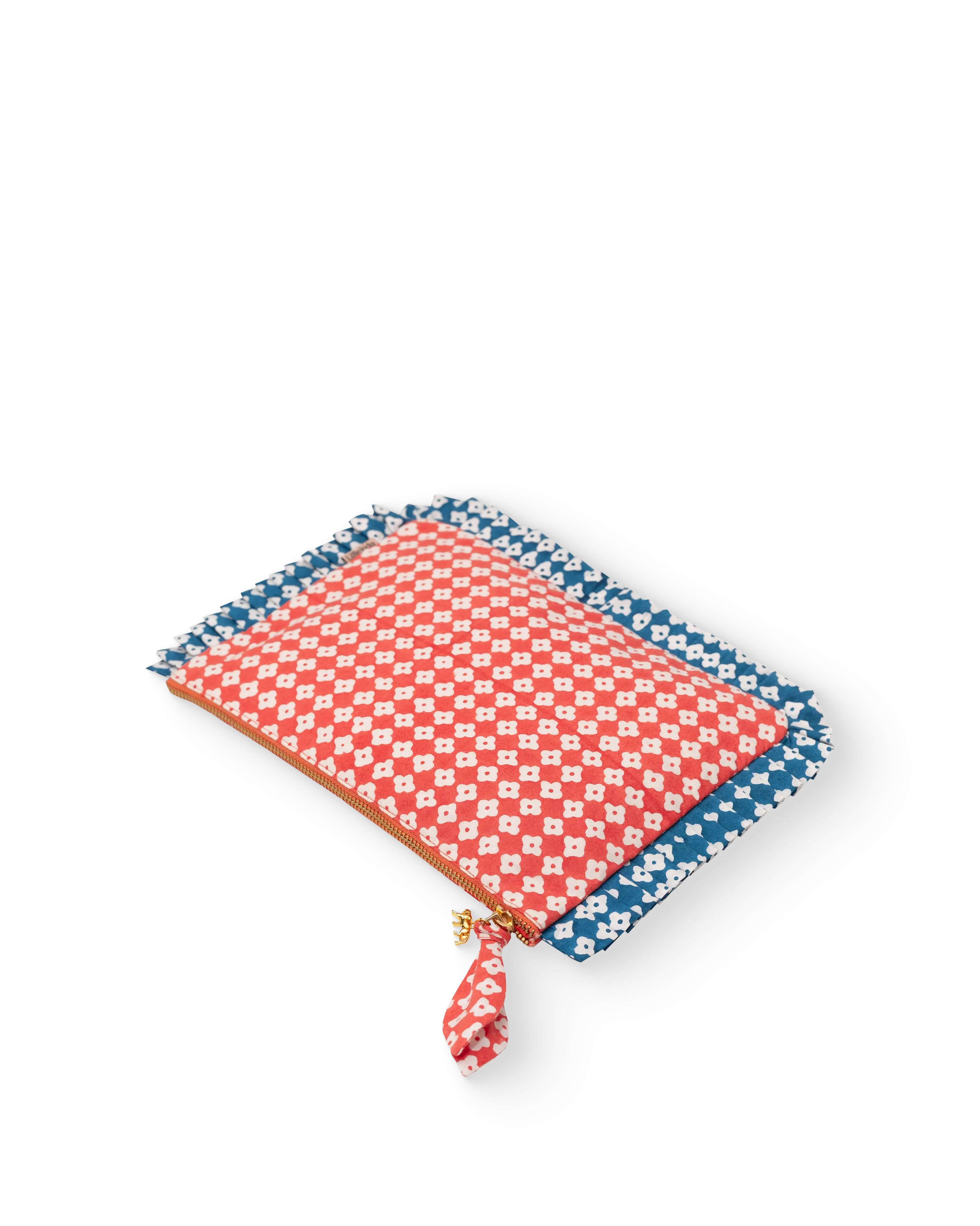 Red Dot Blossom Frill Everyday Pouch