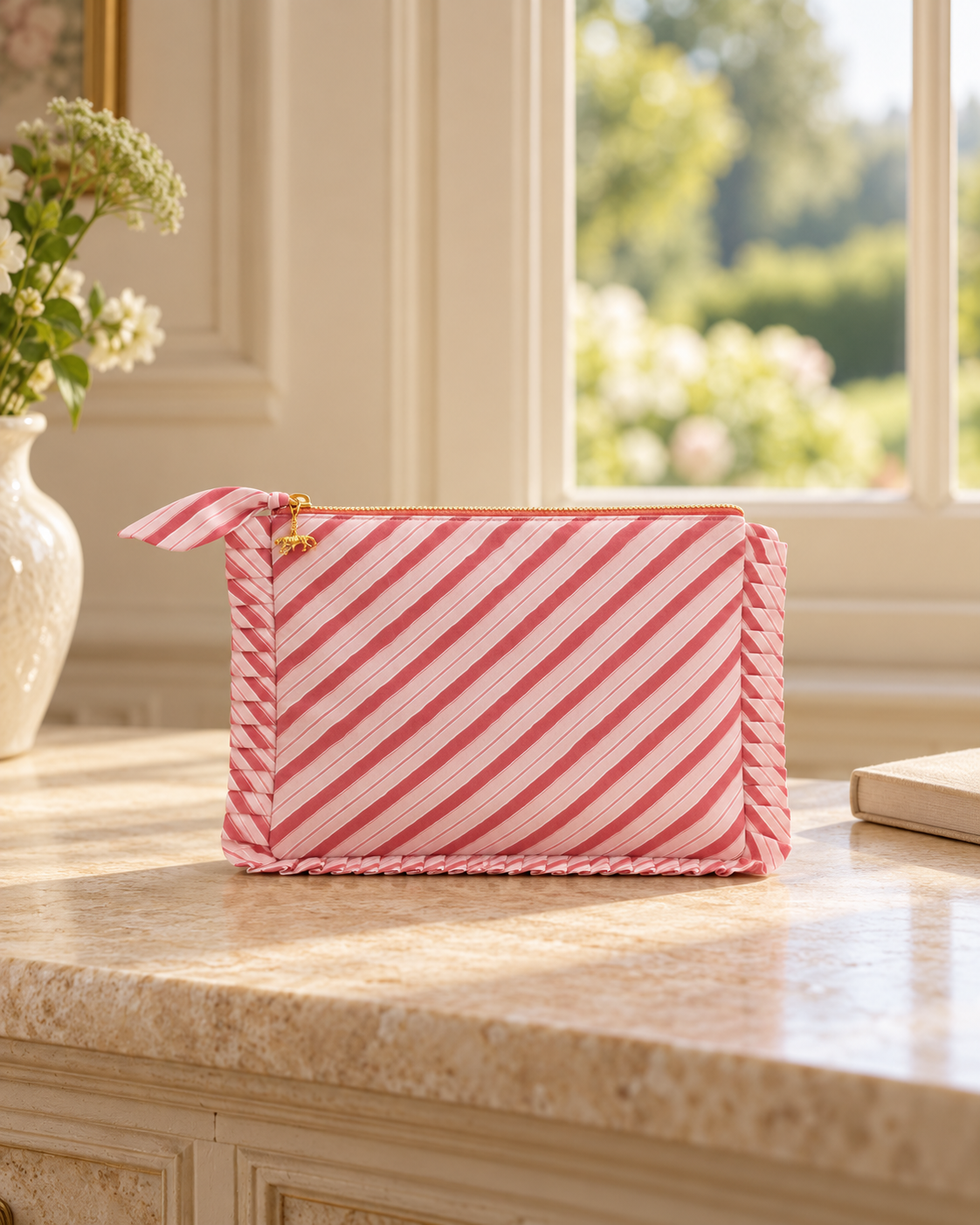Leheriya Frill Everyday Pouch