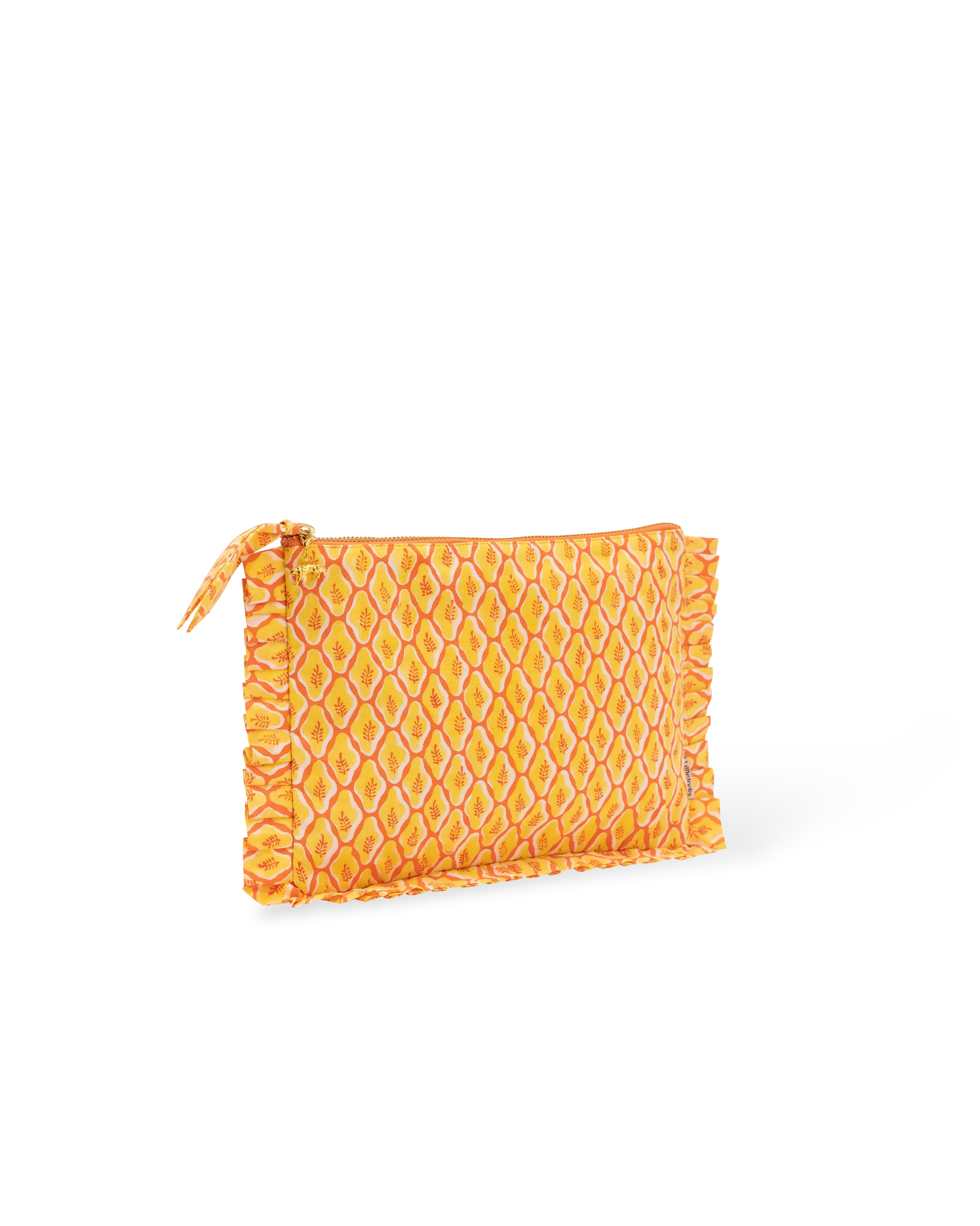 Mustard Buti Frill Everyday Pouch