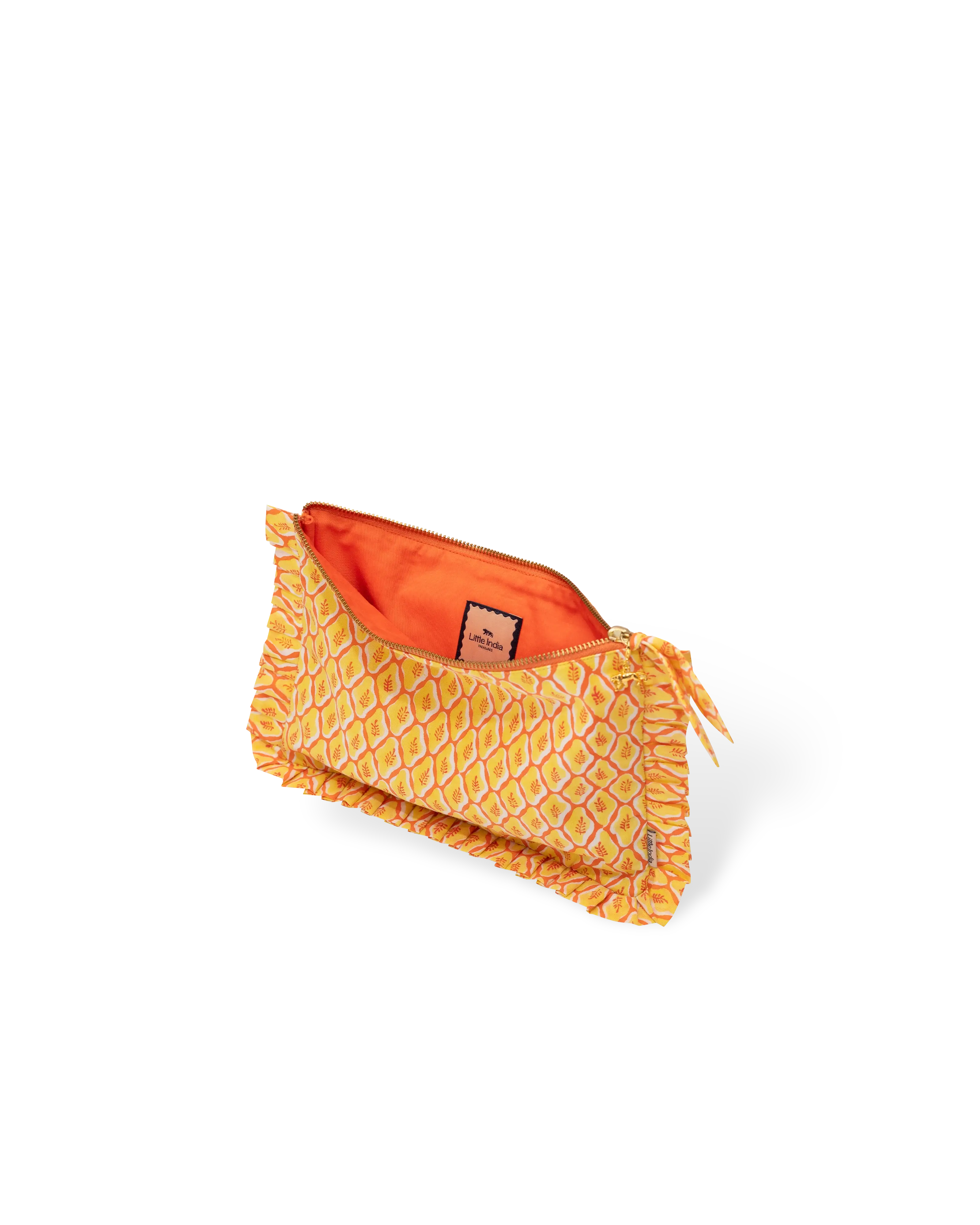 Mustard Buti Frill Everyday Pouch