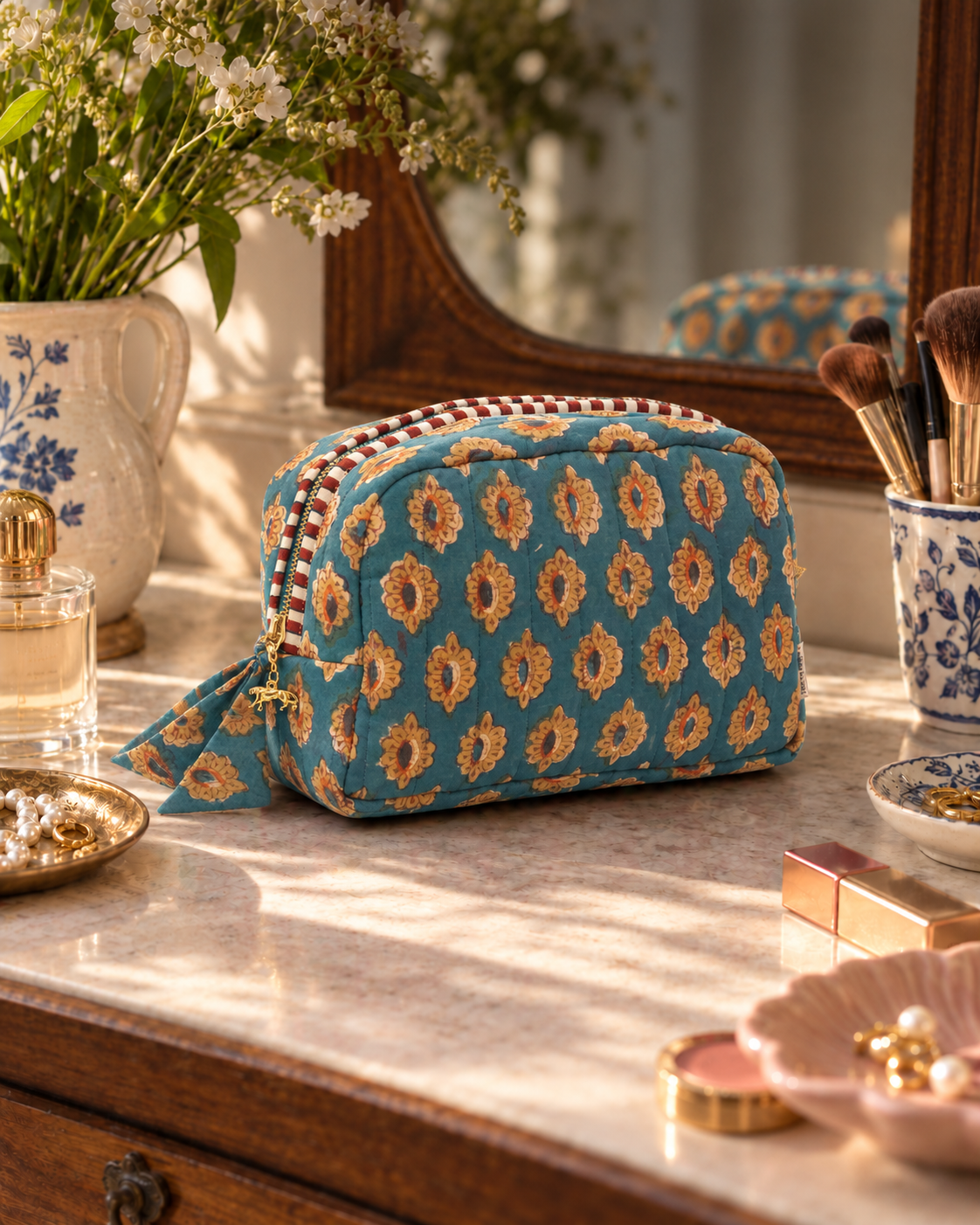 Gems of Jaipur Makeup Bag