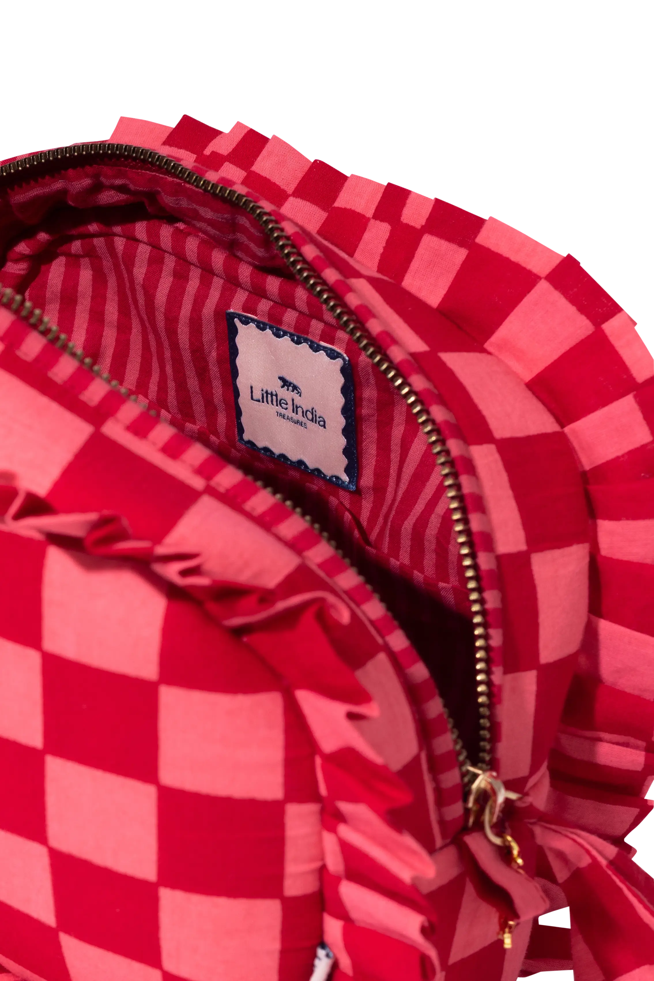 Candy Cheques Frill Makeup Bag