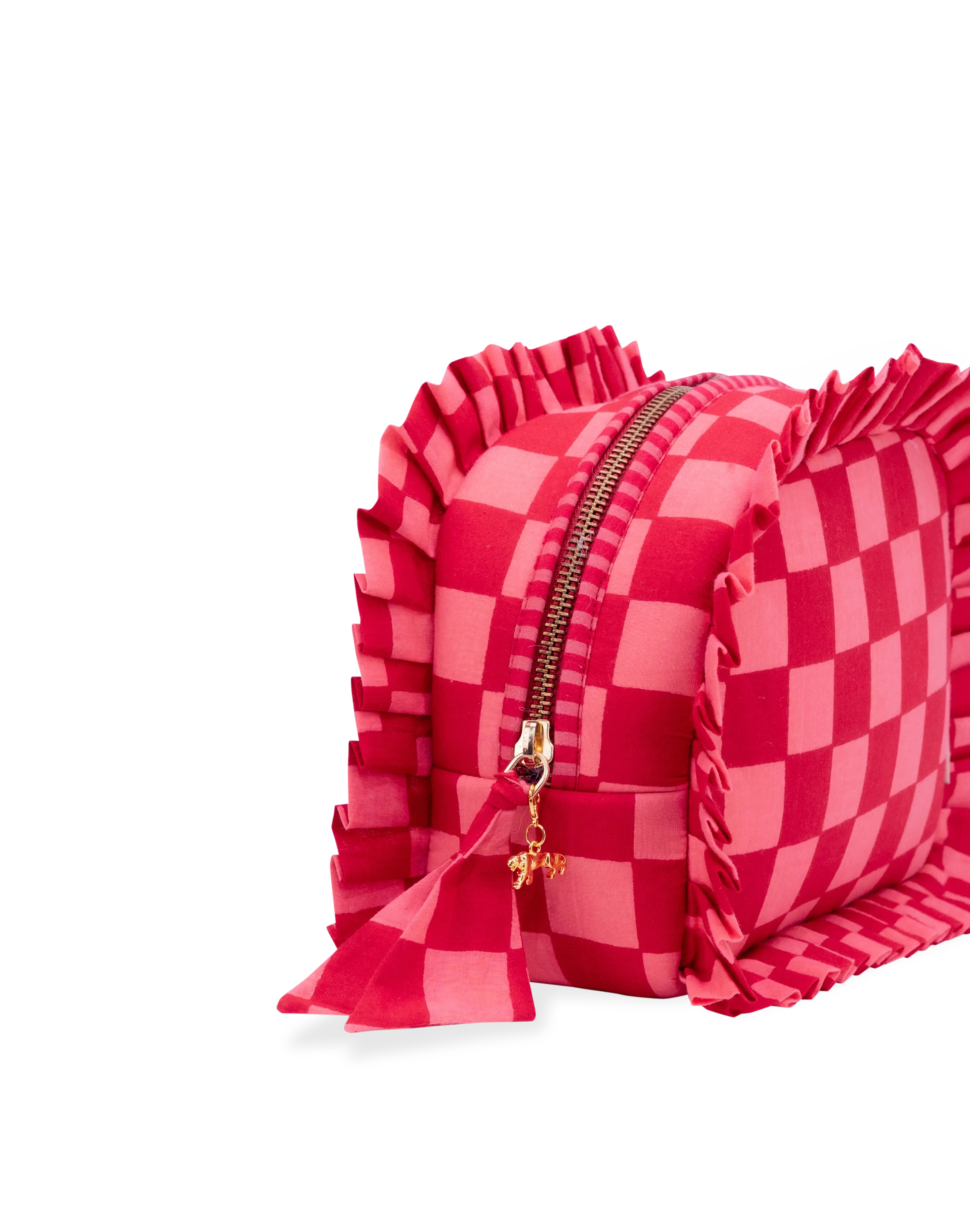 Candy Cheques Frill Makeup Bag
