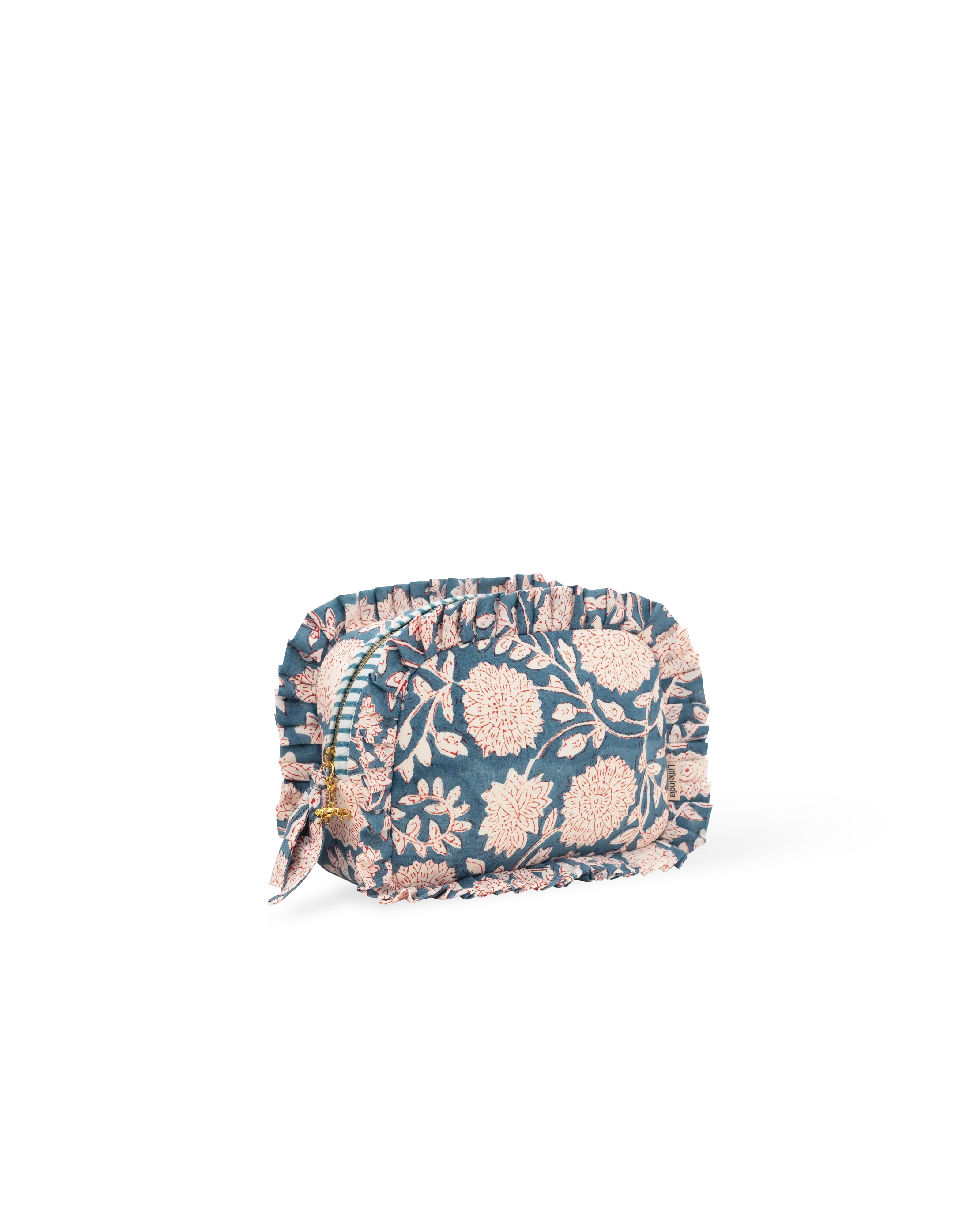 Indigo Bagh Frill Makeup Bag