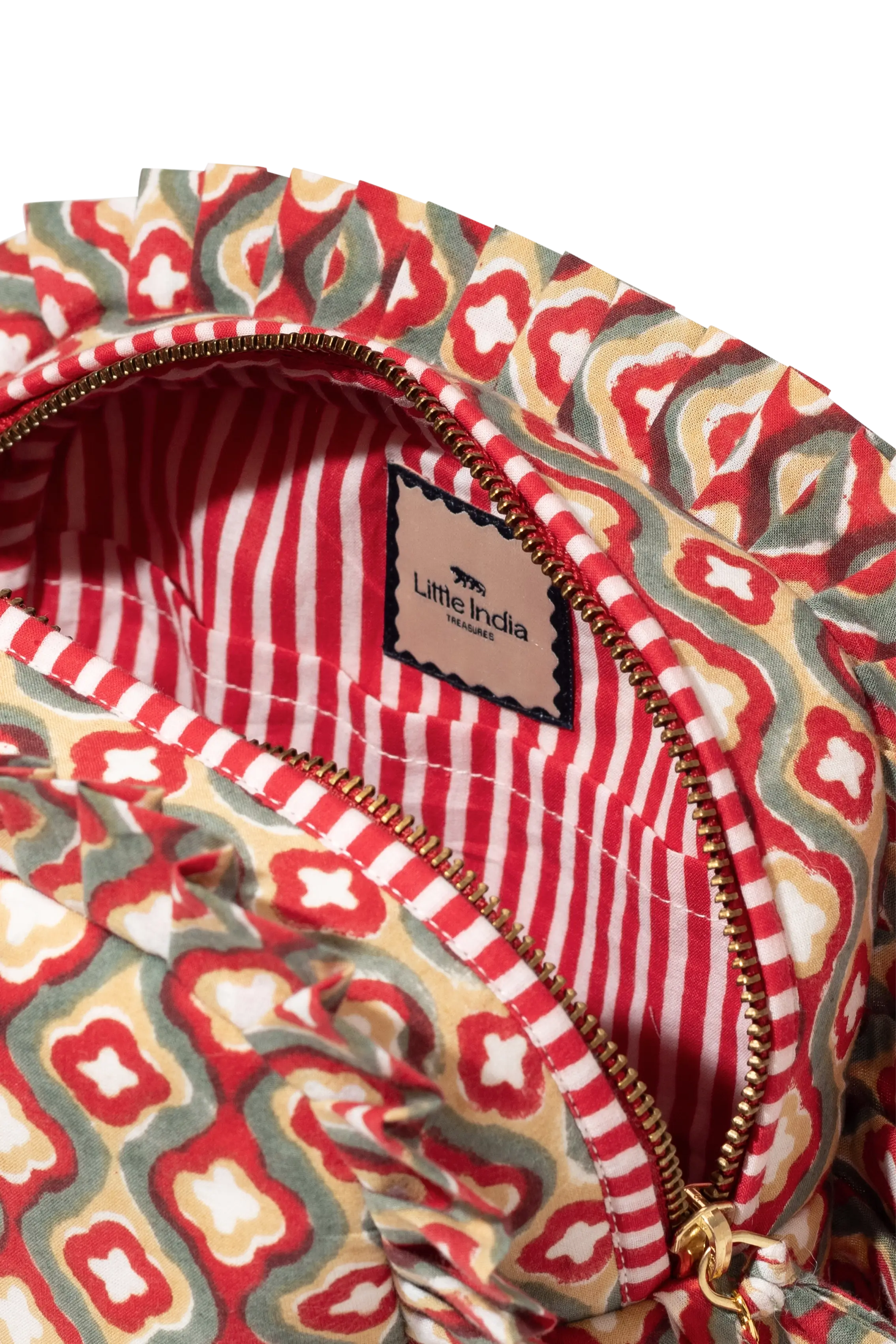 Rang Mahal Jaal Frill Makeup Bag