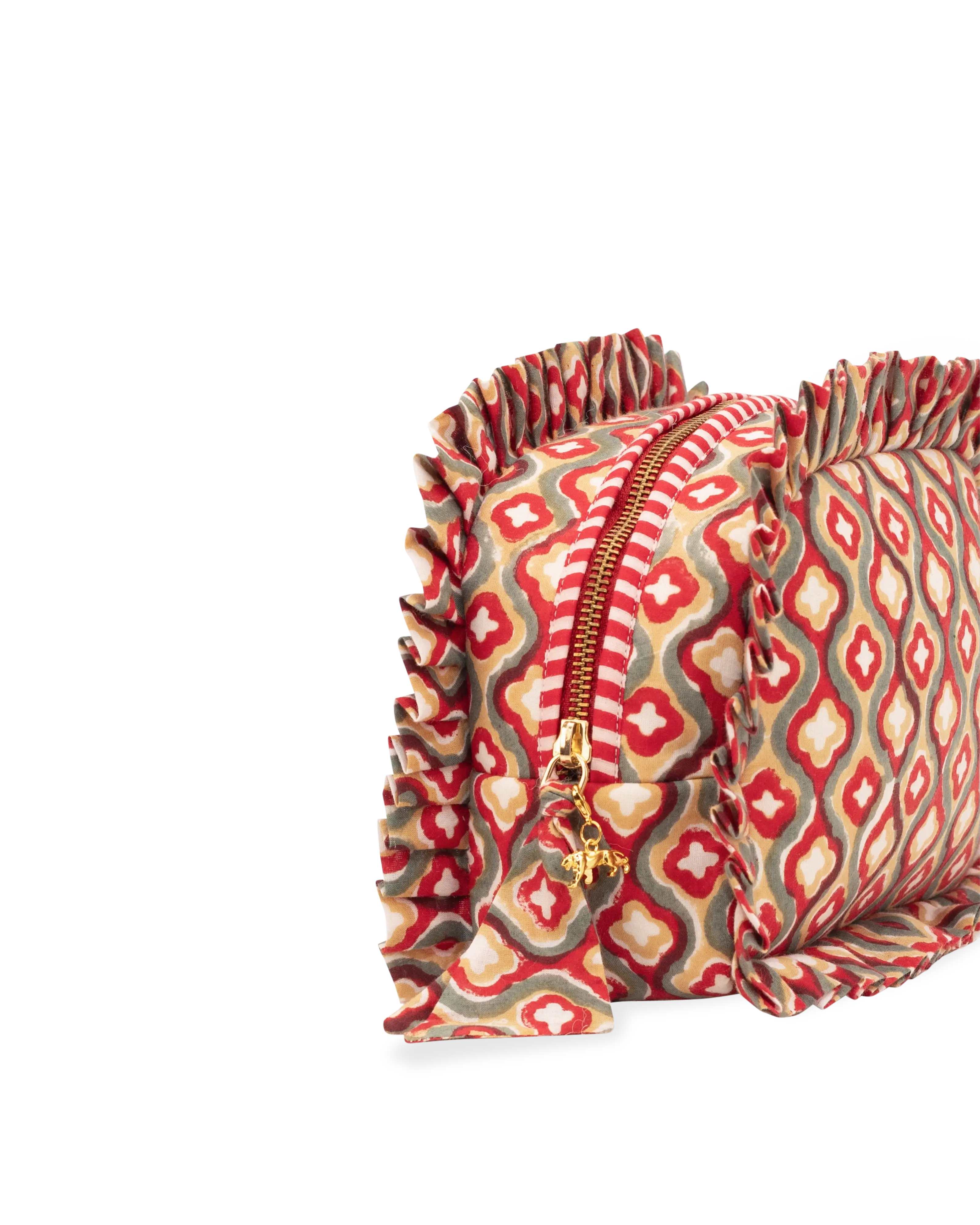 Rang Mahal Jaal Frill Makeup Bag