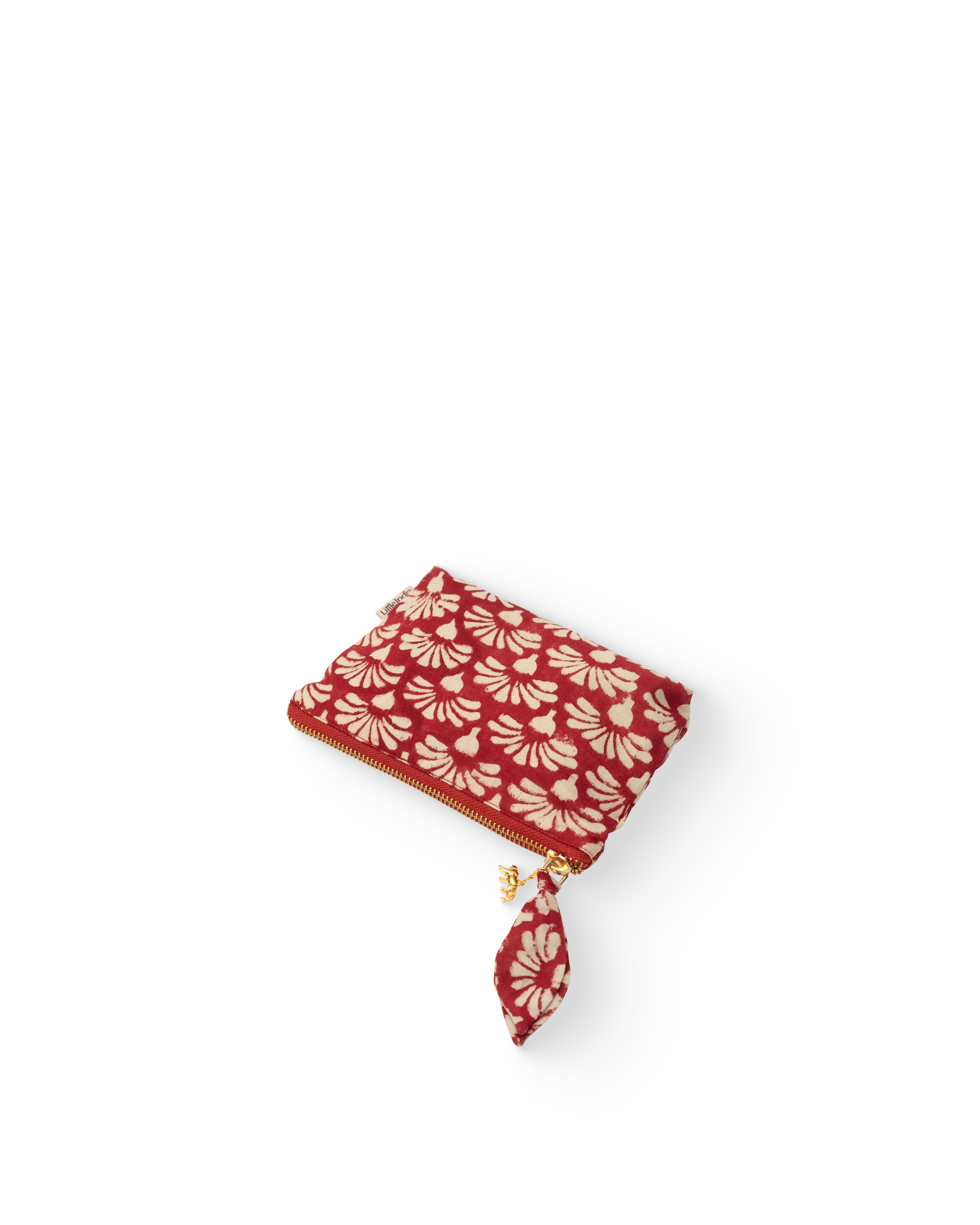 Red Shankh Phool Mini Pouch