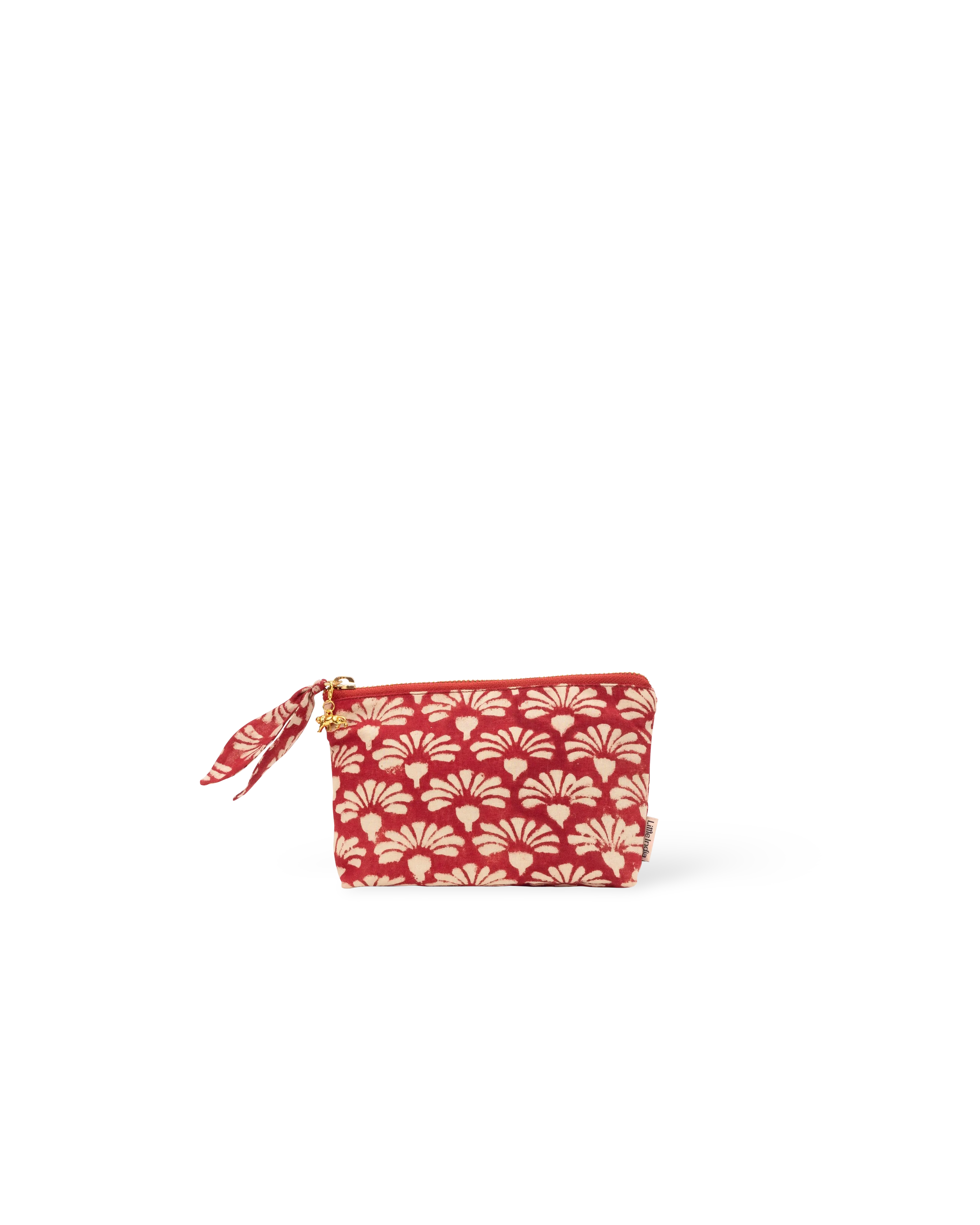 Red Shankh Phool Mini Pouch