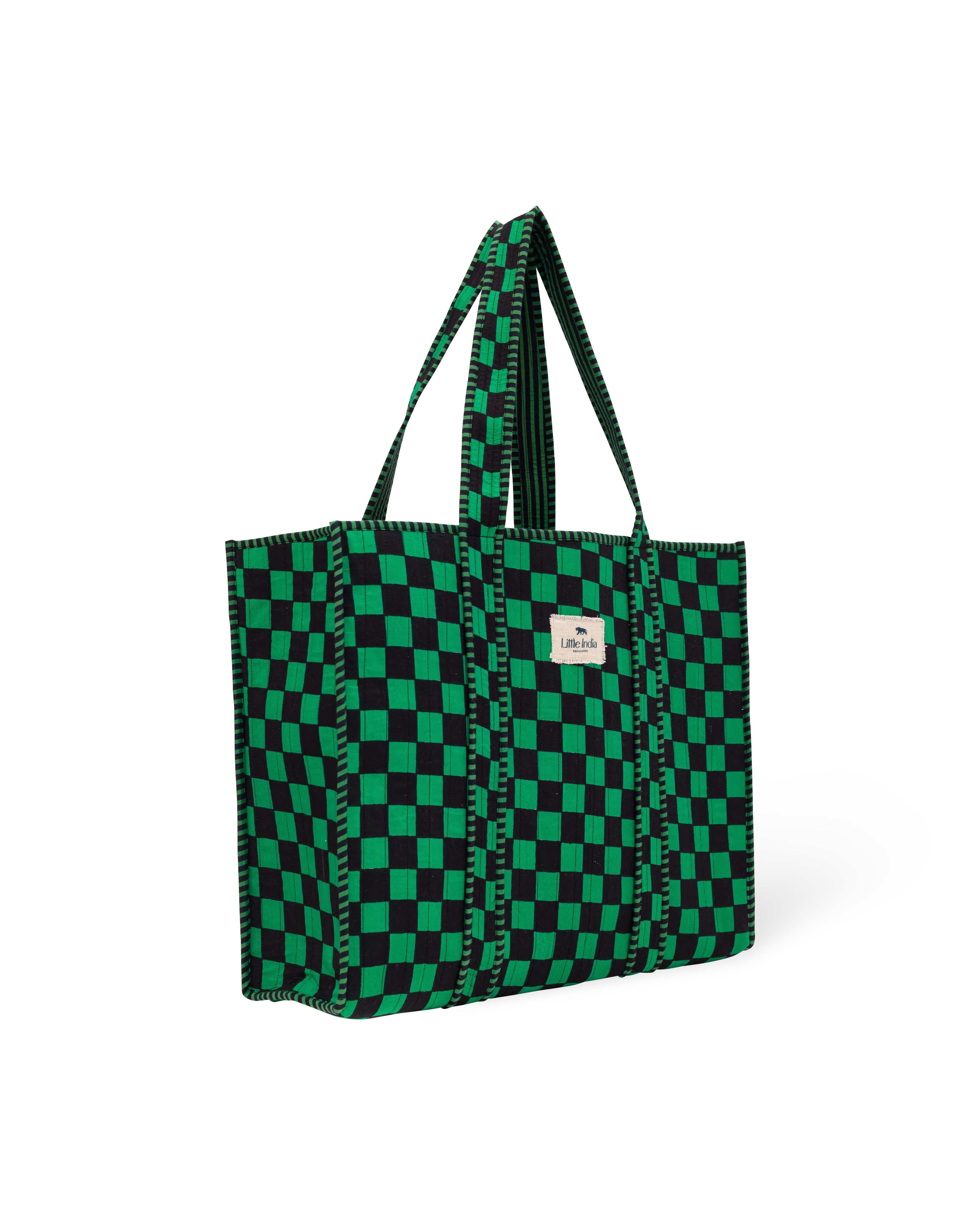 Courtyard Cheques Shopper Tote