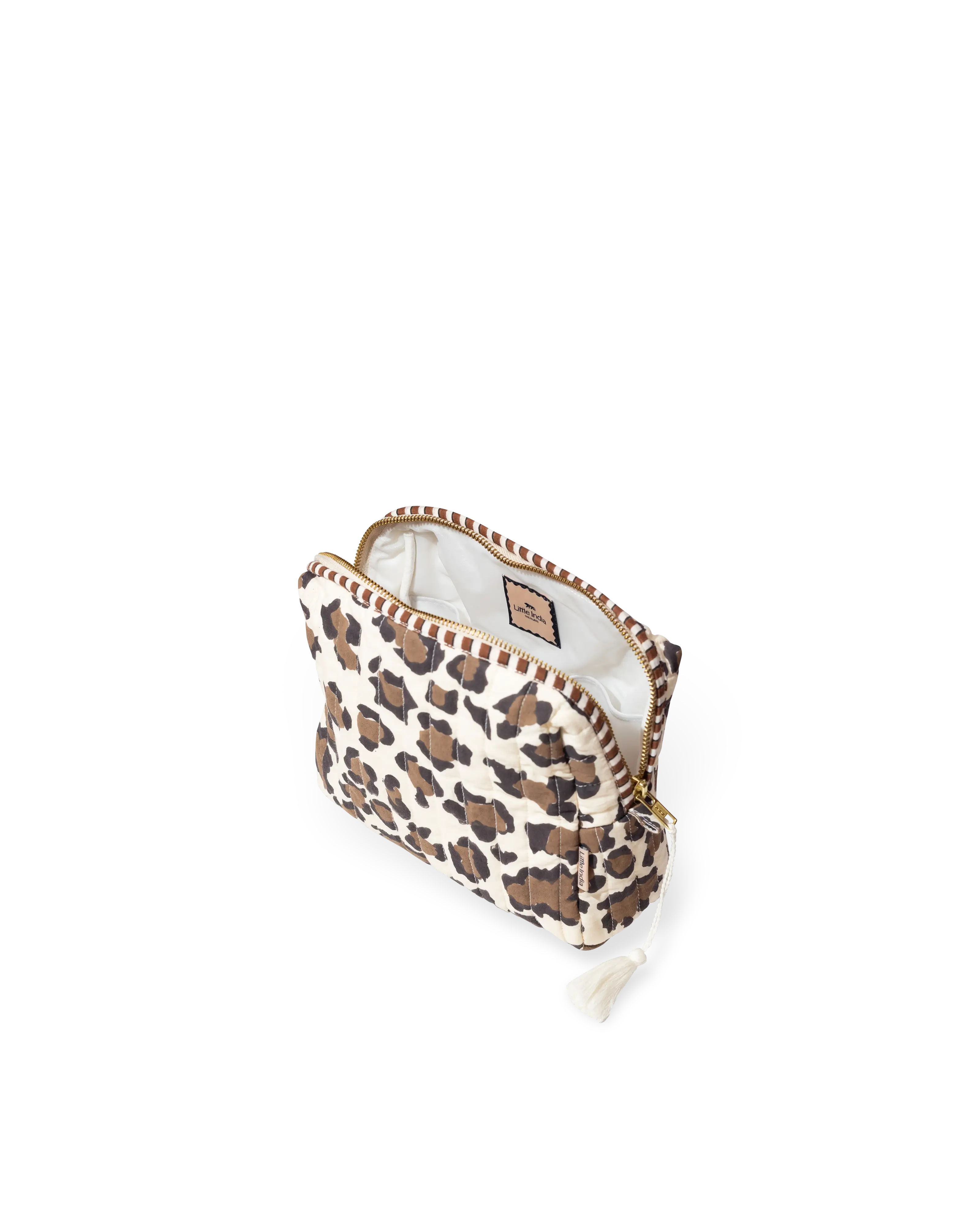 White Leopard Wash Bag