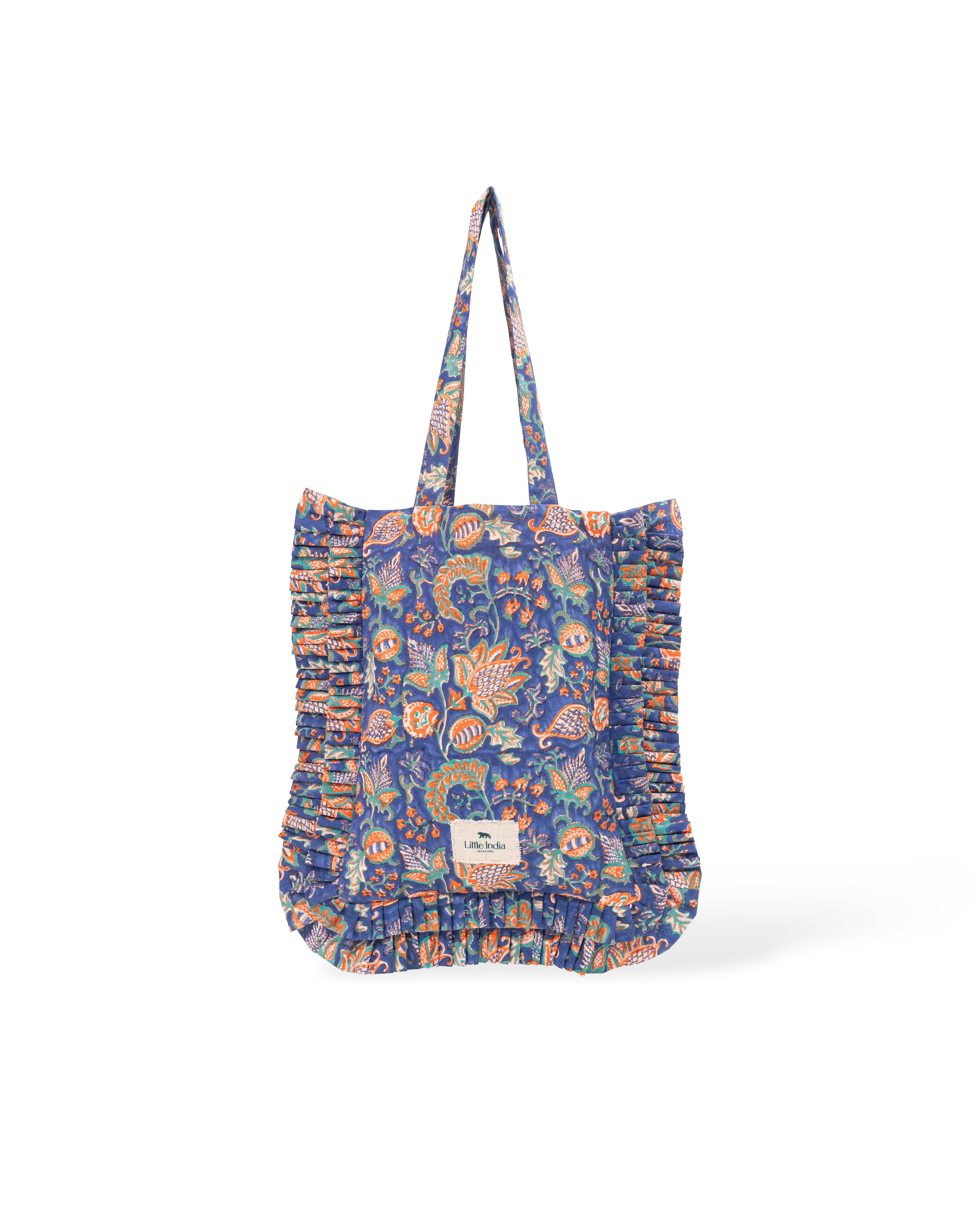 Peacock Garden Frill Tote