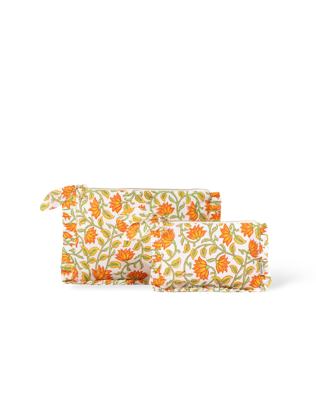 Basanti Bagh Frill Everyday Pouch