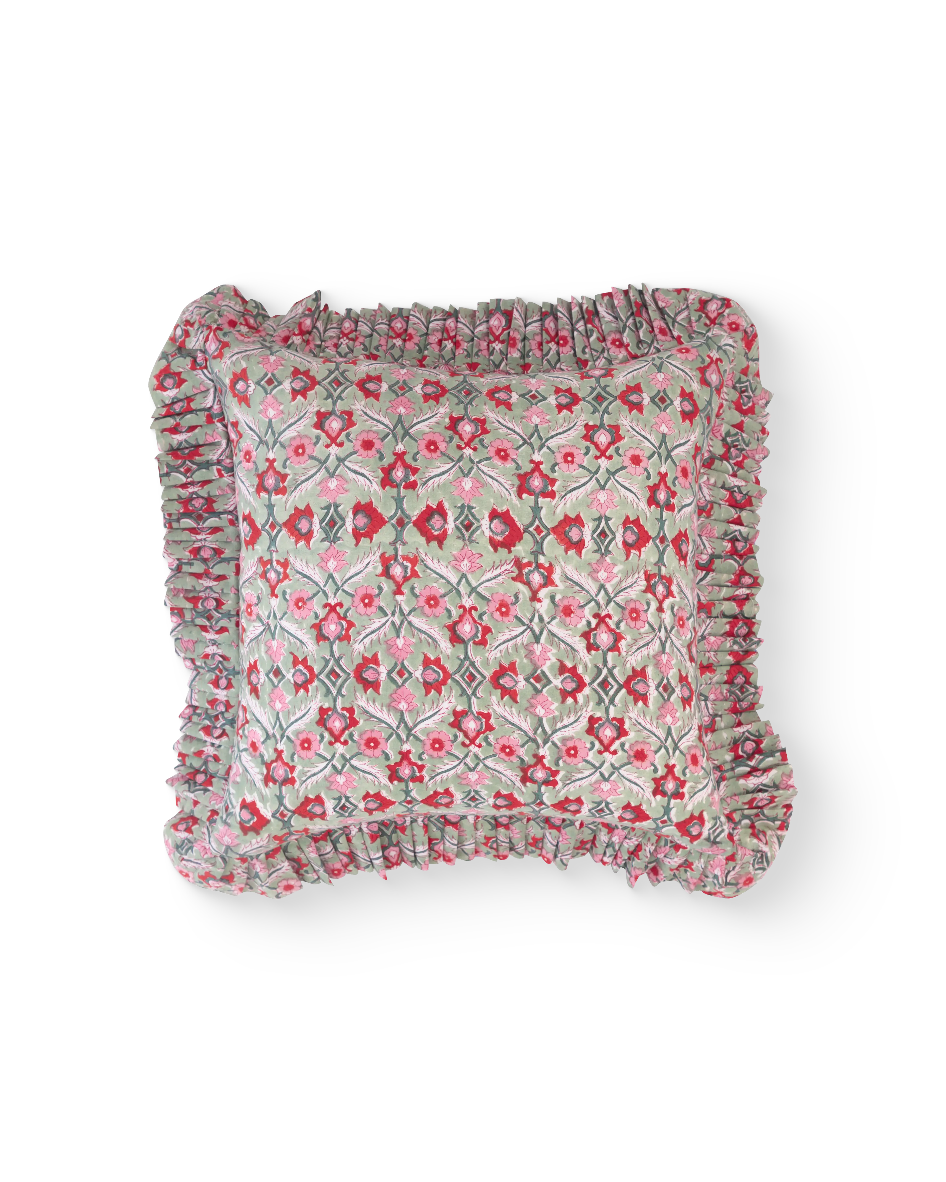 Gulzar Lattice Frill Cushion Cover