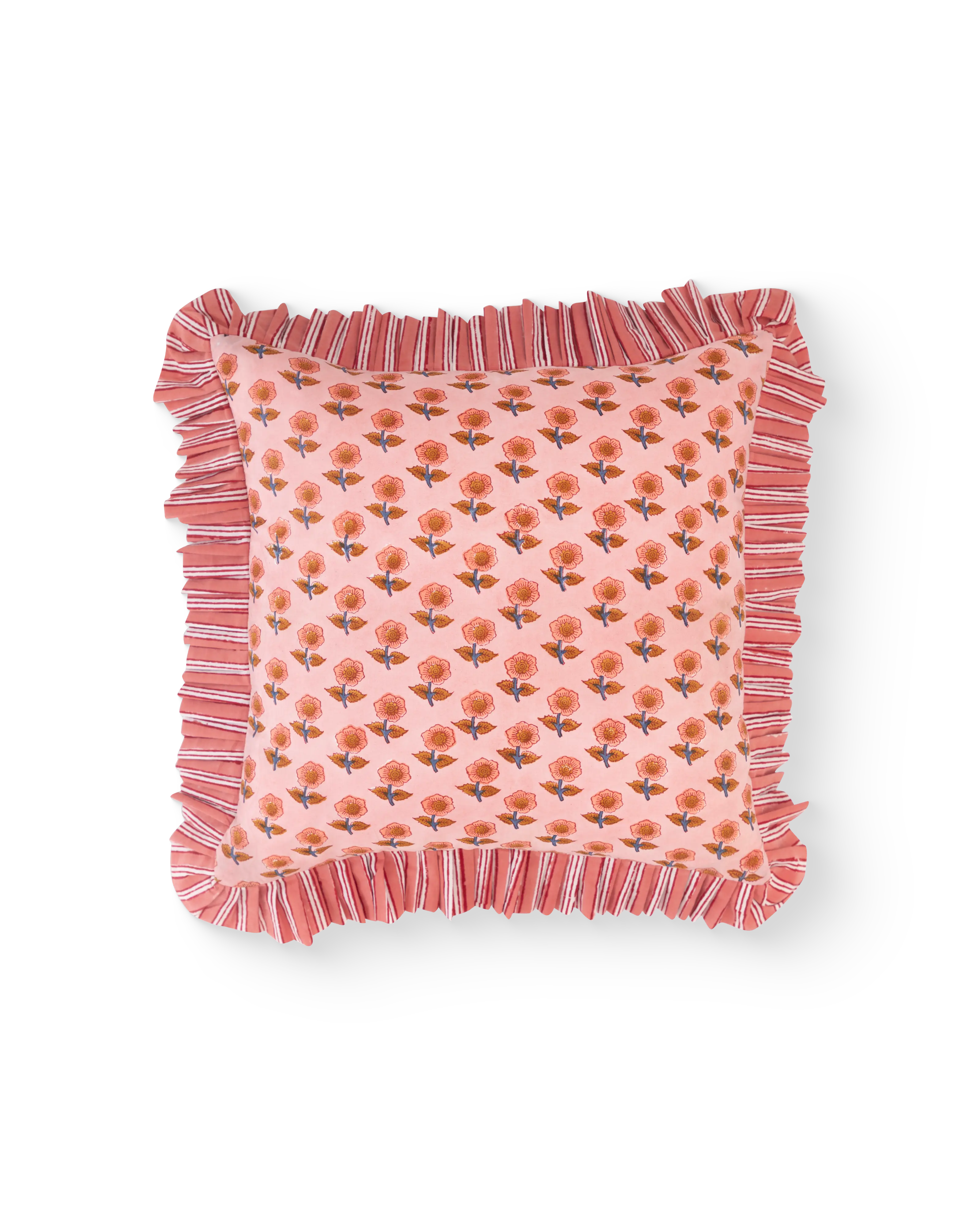 Rosette Buti Frill Cushion Cover