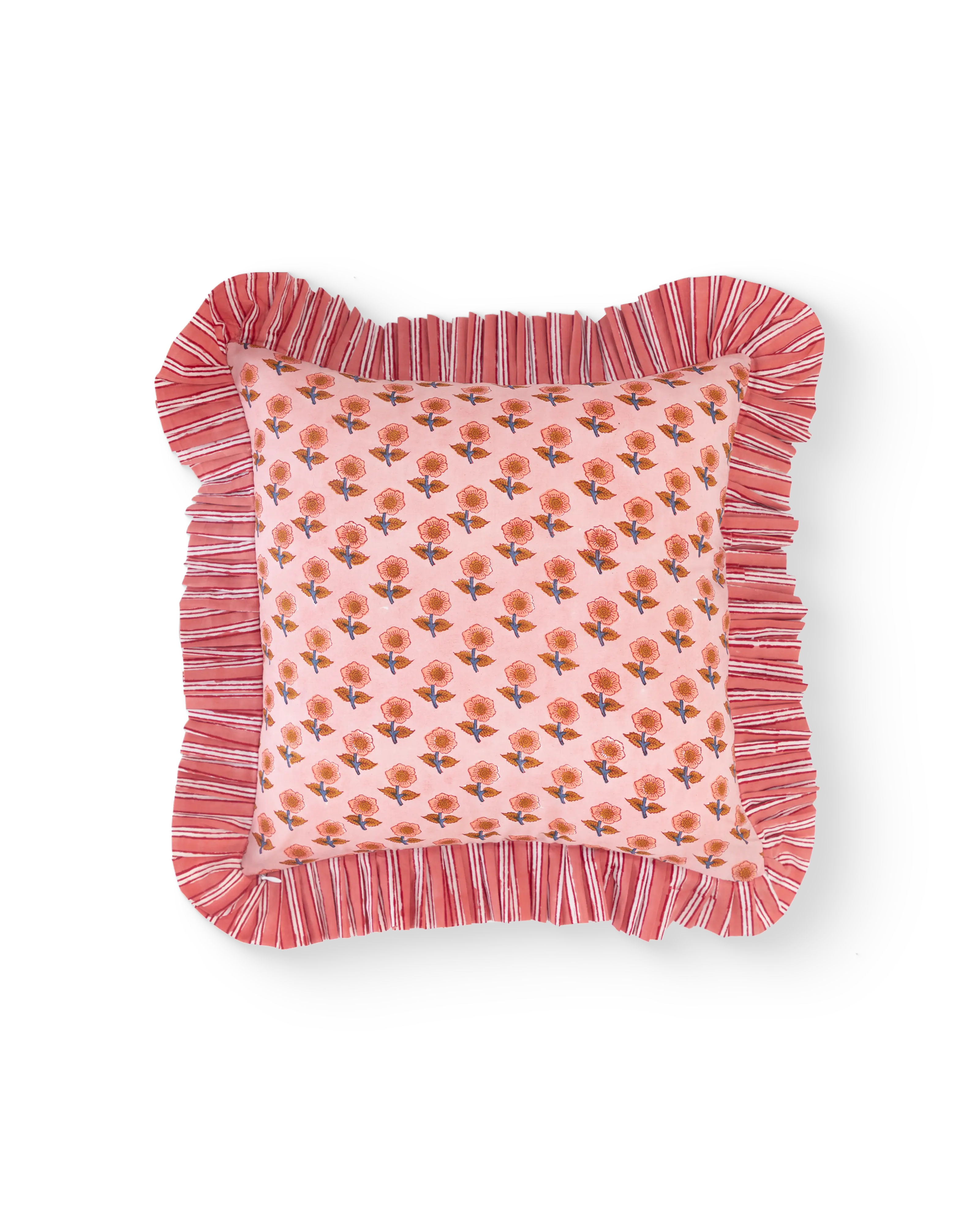 Rosette Buti Frill Cushion Cover