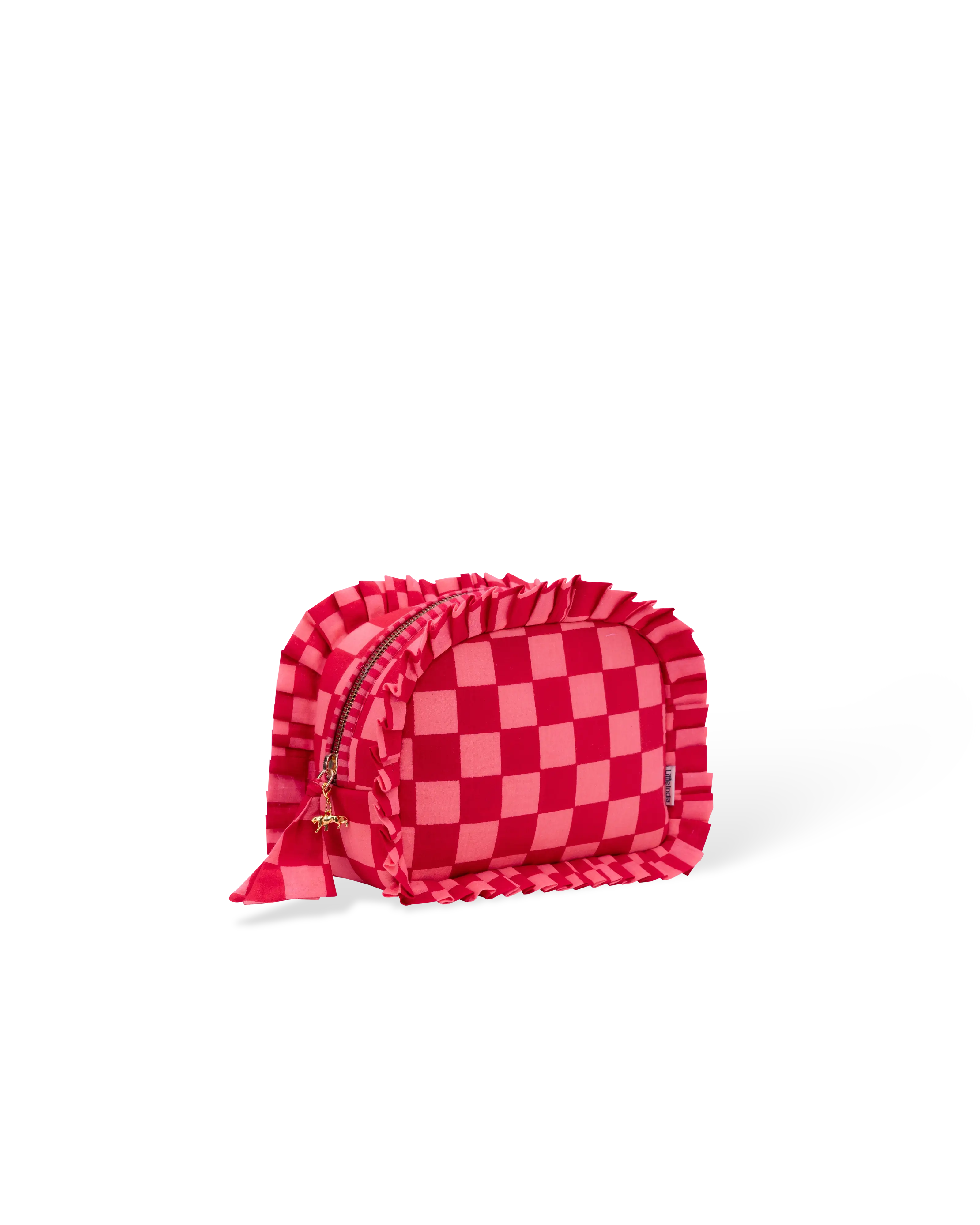 Candy Cheques Frill Makeup Bag