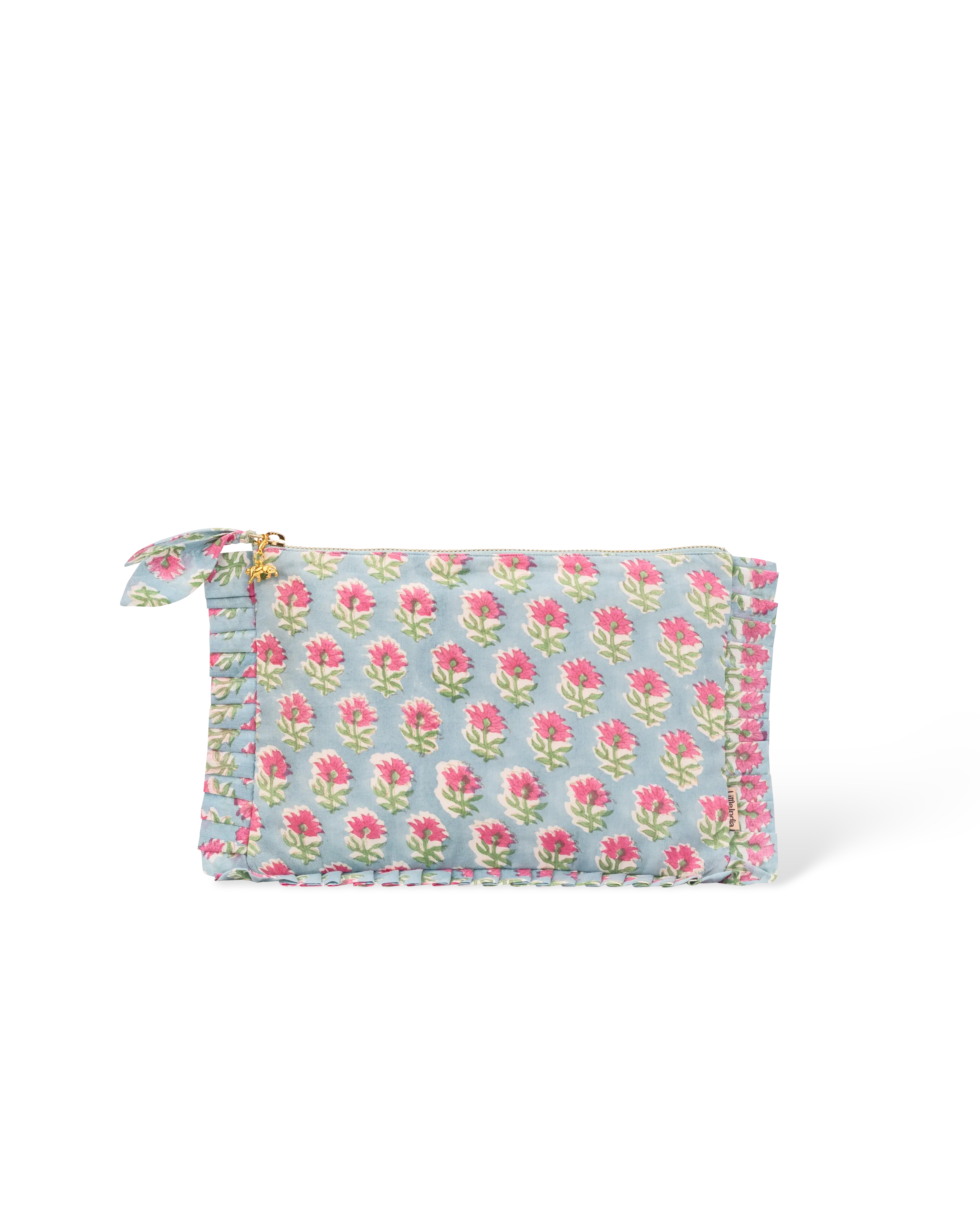 Blue Buta Frill Everyday Pouch