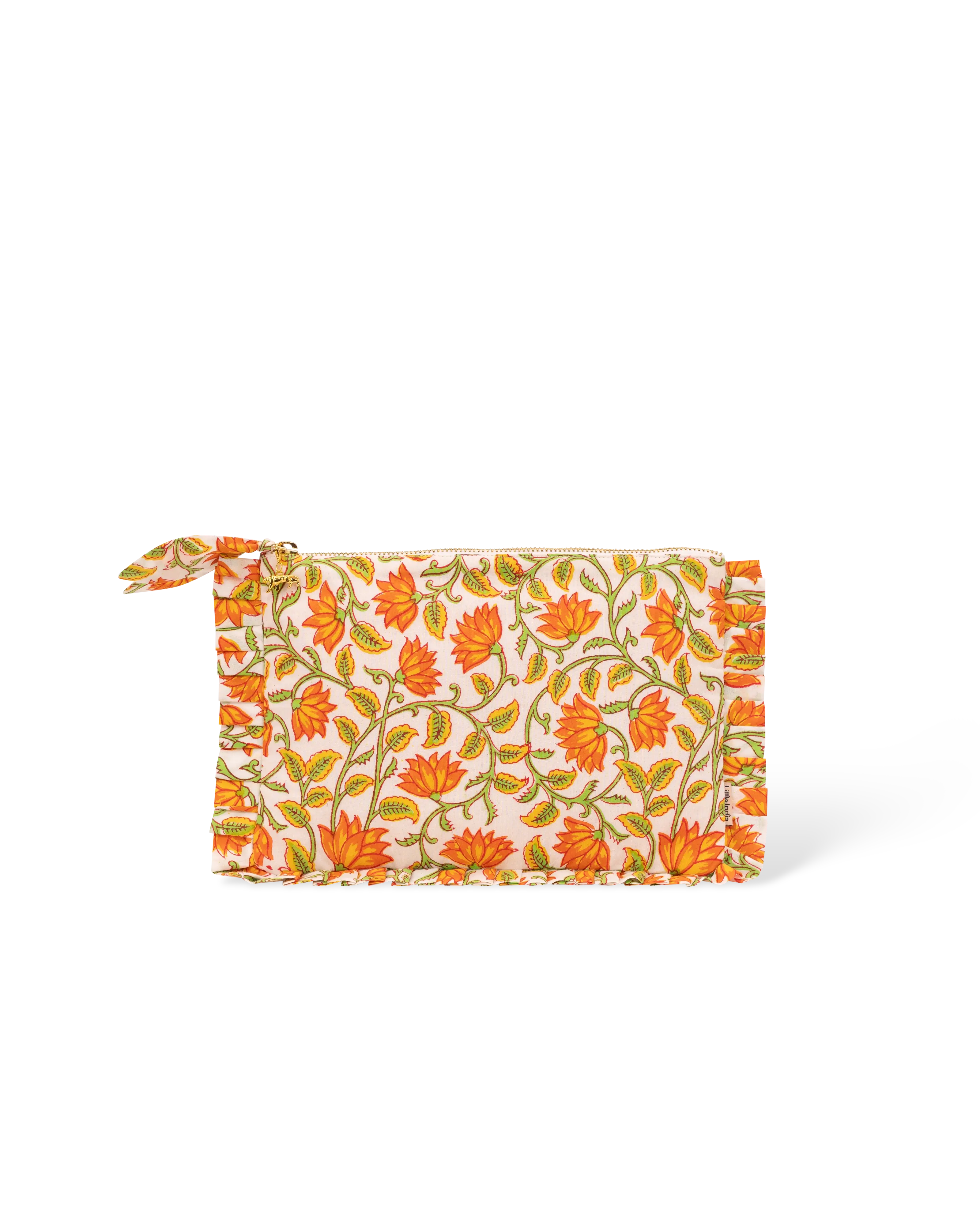 Basanti Bagh Frill Everyday Pouch
