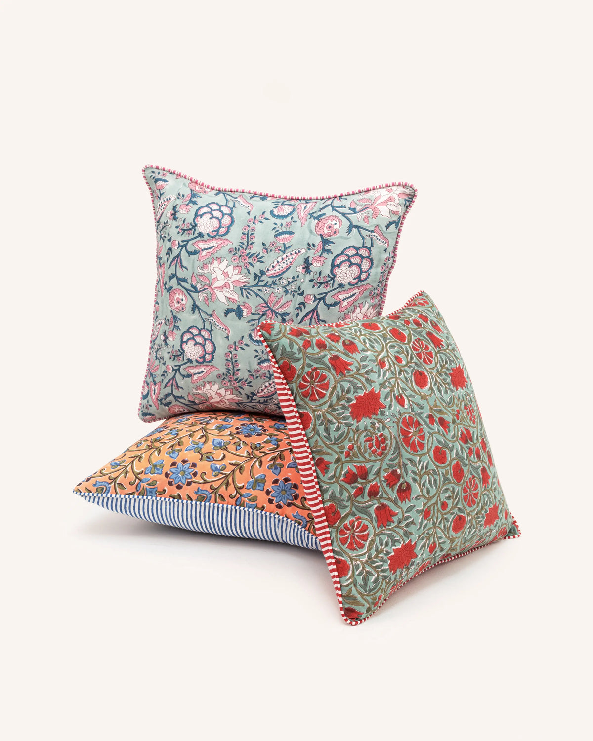 Sage Blossom Cushion Cover