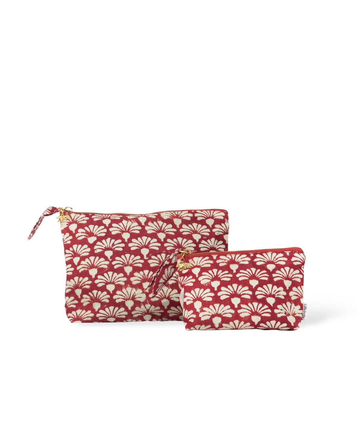 Red Shankh Phool Mini Pouch